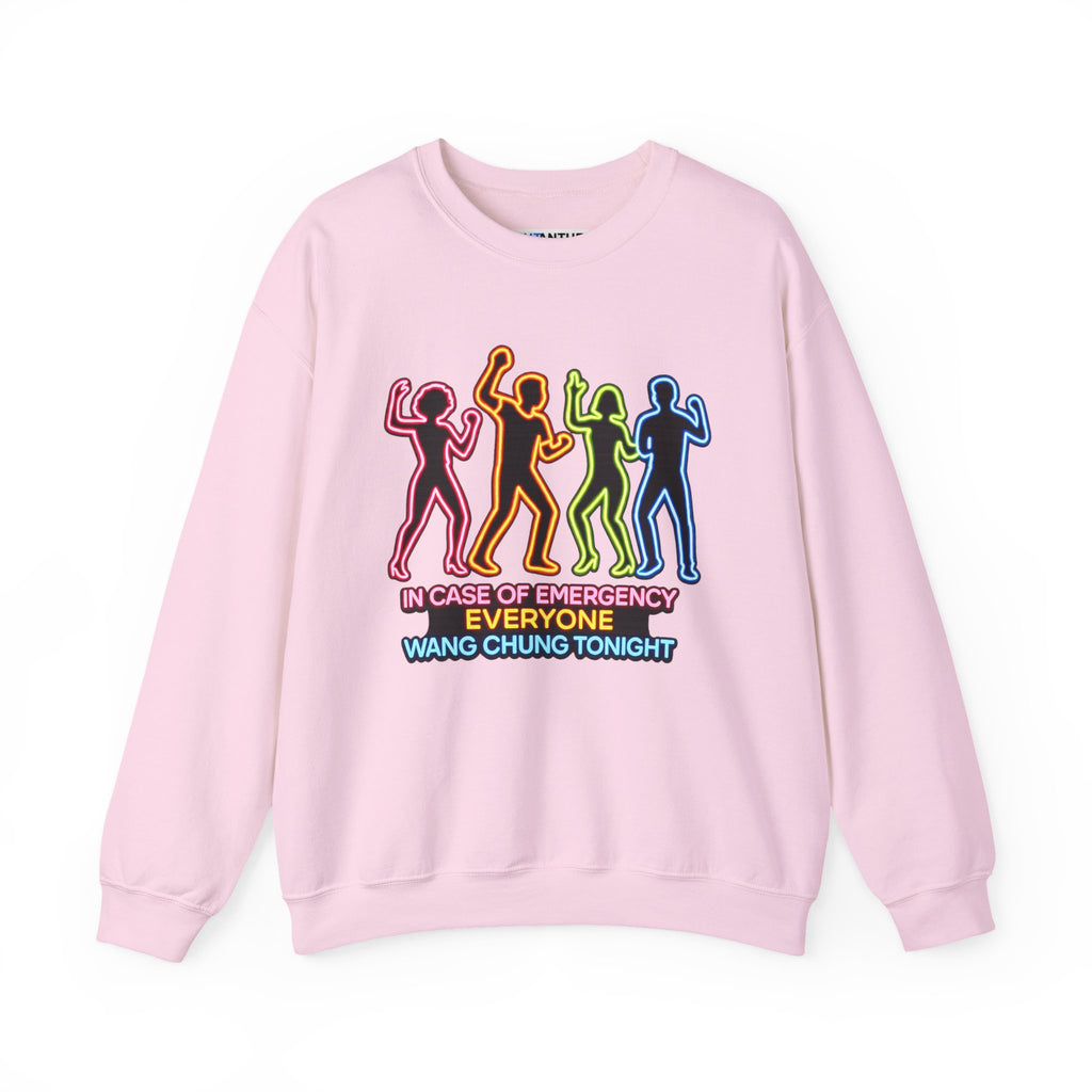 Emergency Everyone Wang Chung Tonight Sweatshirt, Cozy Playful Crewneck - Mutantur Labs LLC