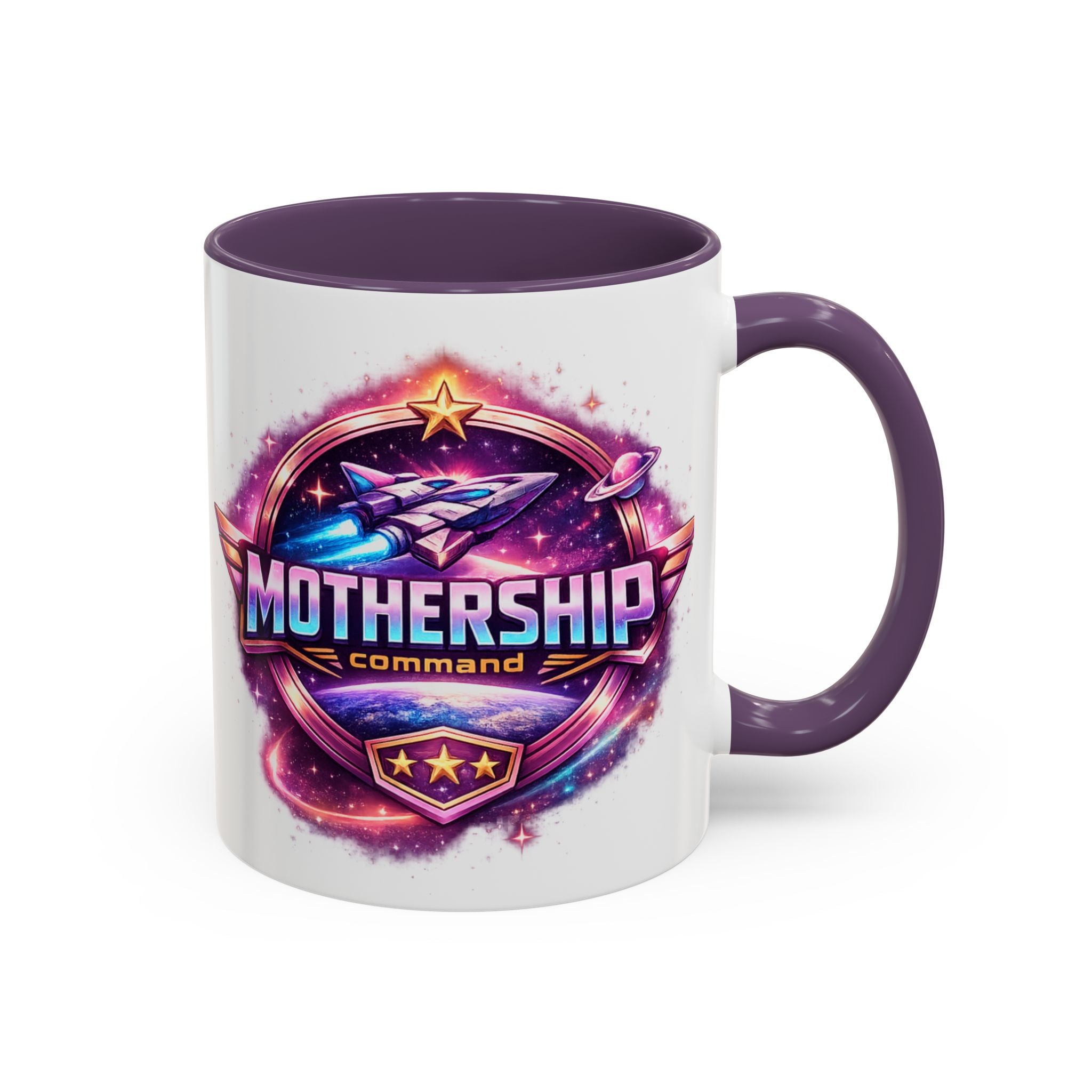 MOTHERSHIP Command Mug | Funny Sci-Fi Mom Accent Coffee Mug - Mutantur Labs LLC