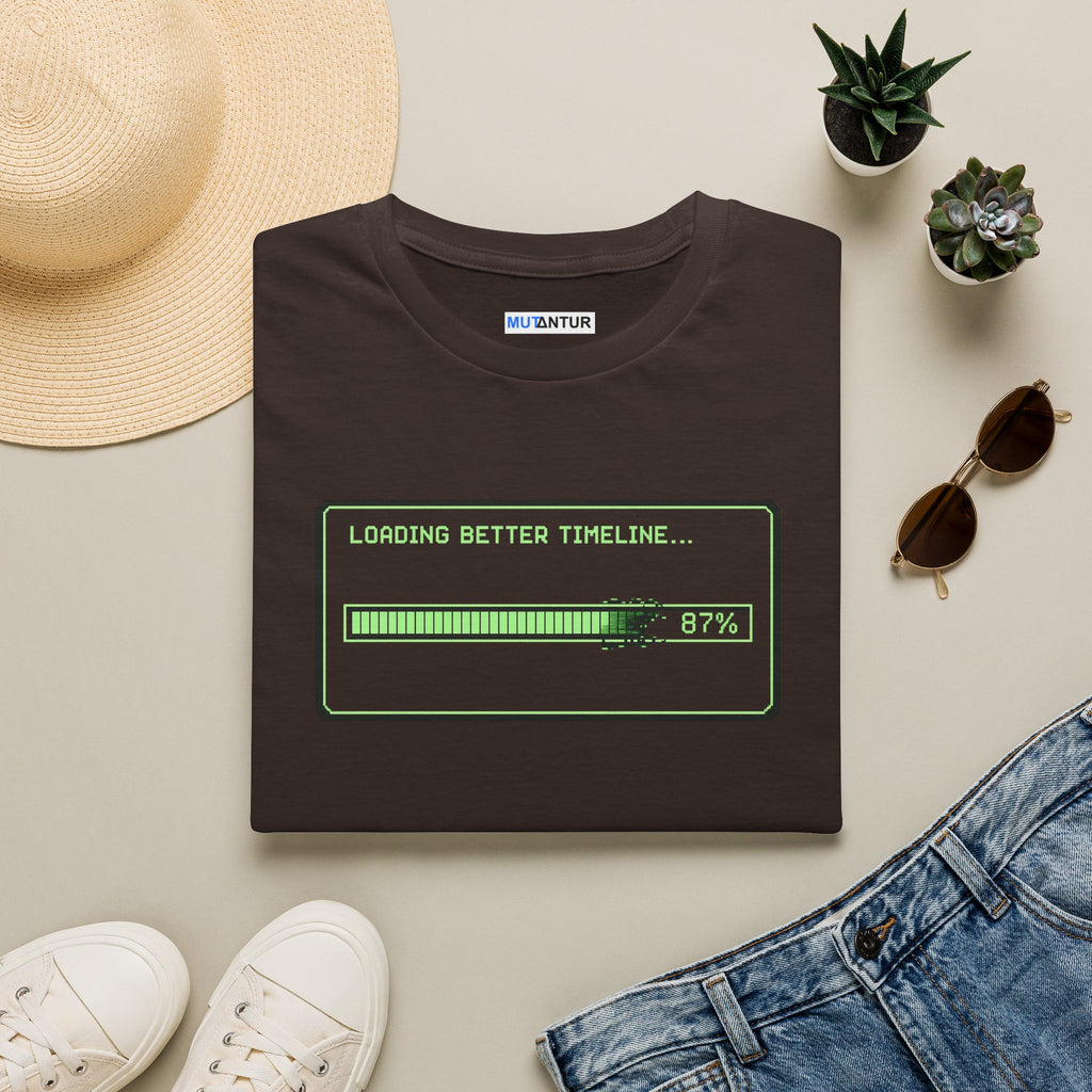 Loading Better Timeline Unisex T-Shirt | Retro Sci-Fi Progress Bar Tee