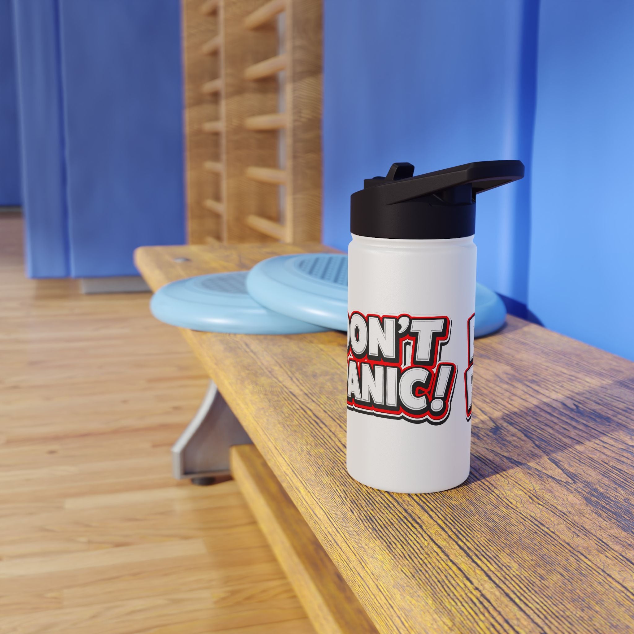 Don’t Panic Stainless Steel Water Bottle — Funny Retro Graphic Insulated Bottle - Mutantur Labs LLC