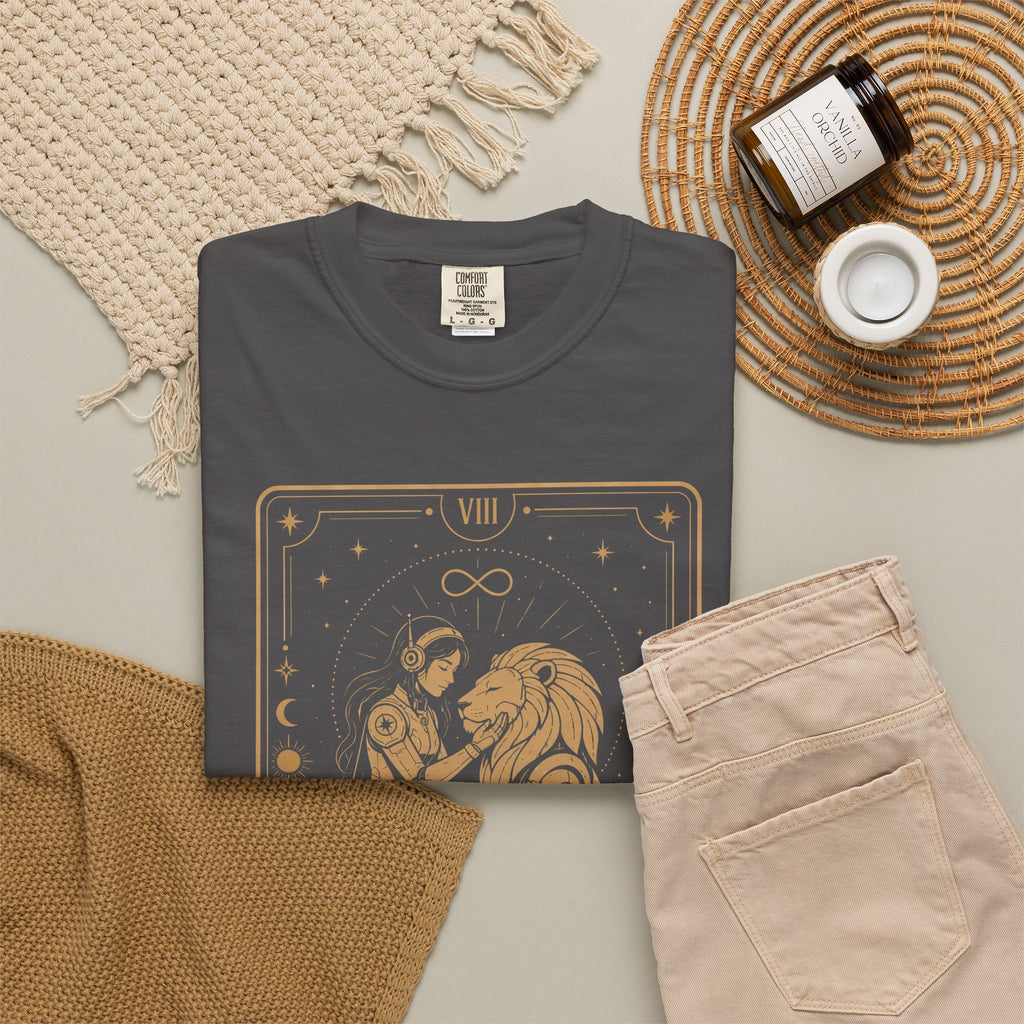 Strength Tarot T-Shirt — Future Arcana Comfort Colors Graphic Tee