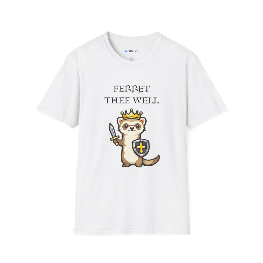 Ferret Thee Well Knight Shirt – Cute Medieval Ferret Graphic Tee, Funny Fantasy Animal T-Shirt Gift - Mutantur Labs LLC