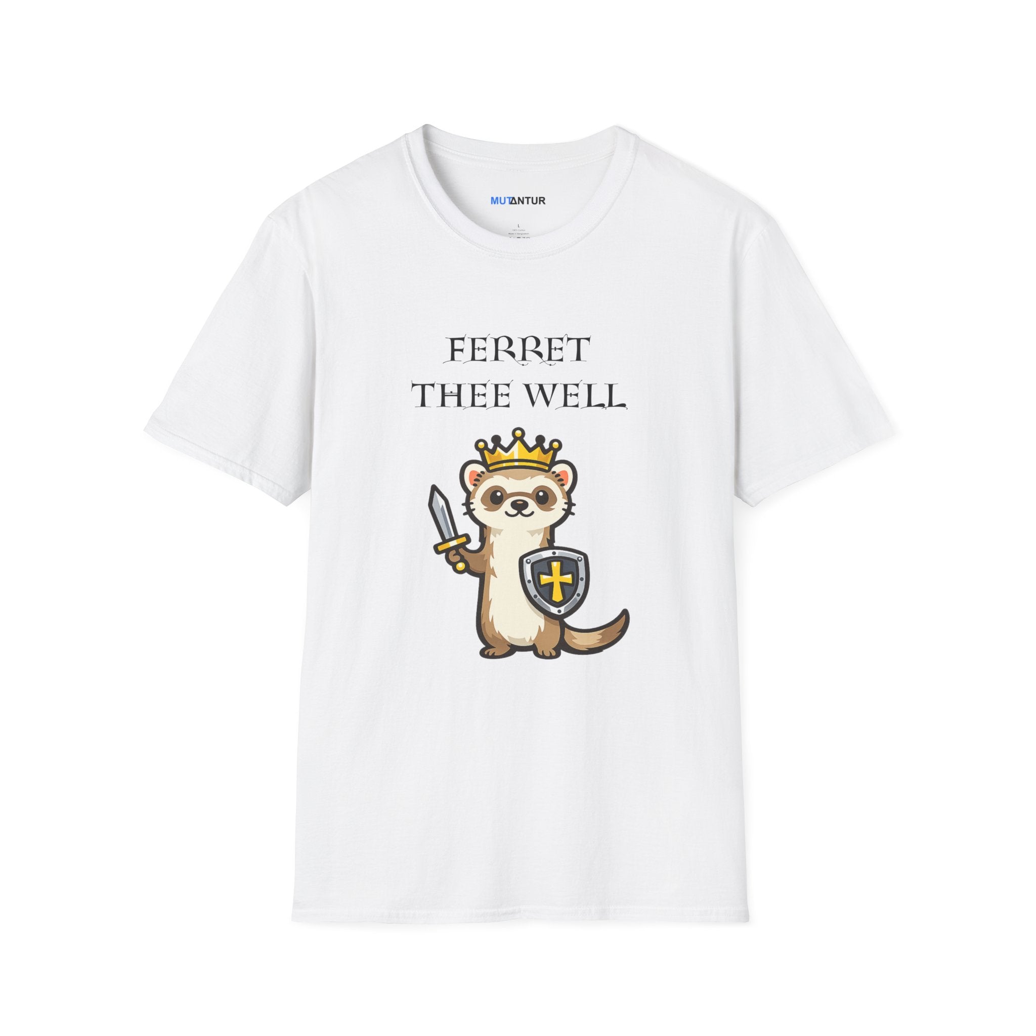Ferret Thee Well Knight Shirt – Cute Medieval Ferret Graphic Tee, Funny Fantasy Animal T-Shirt Gift - Mutantur Labs LLC