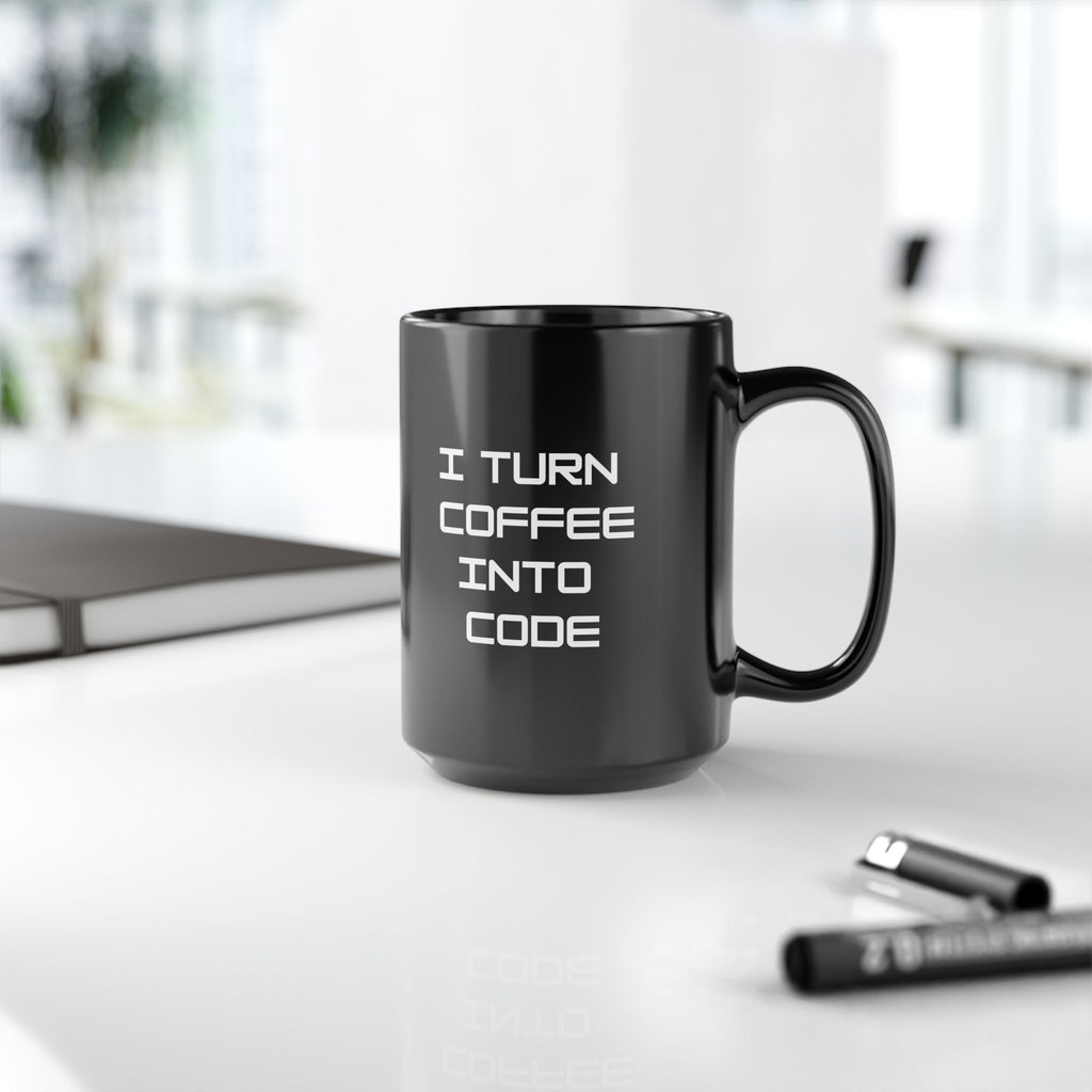 Coding Coffee Mug – Programmer Humor Black Mug, Developer Gift - Mutantur Labs LLC