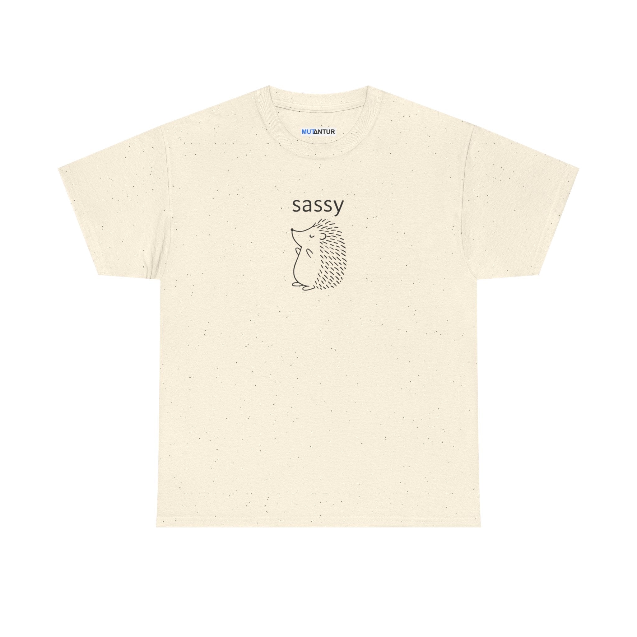 Sassy hedgehog Tee — Minimal Cute Graphic T-Shirt - Mutantur Labs LLC