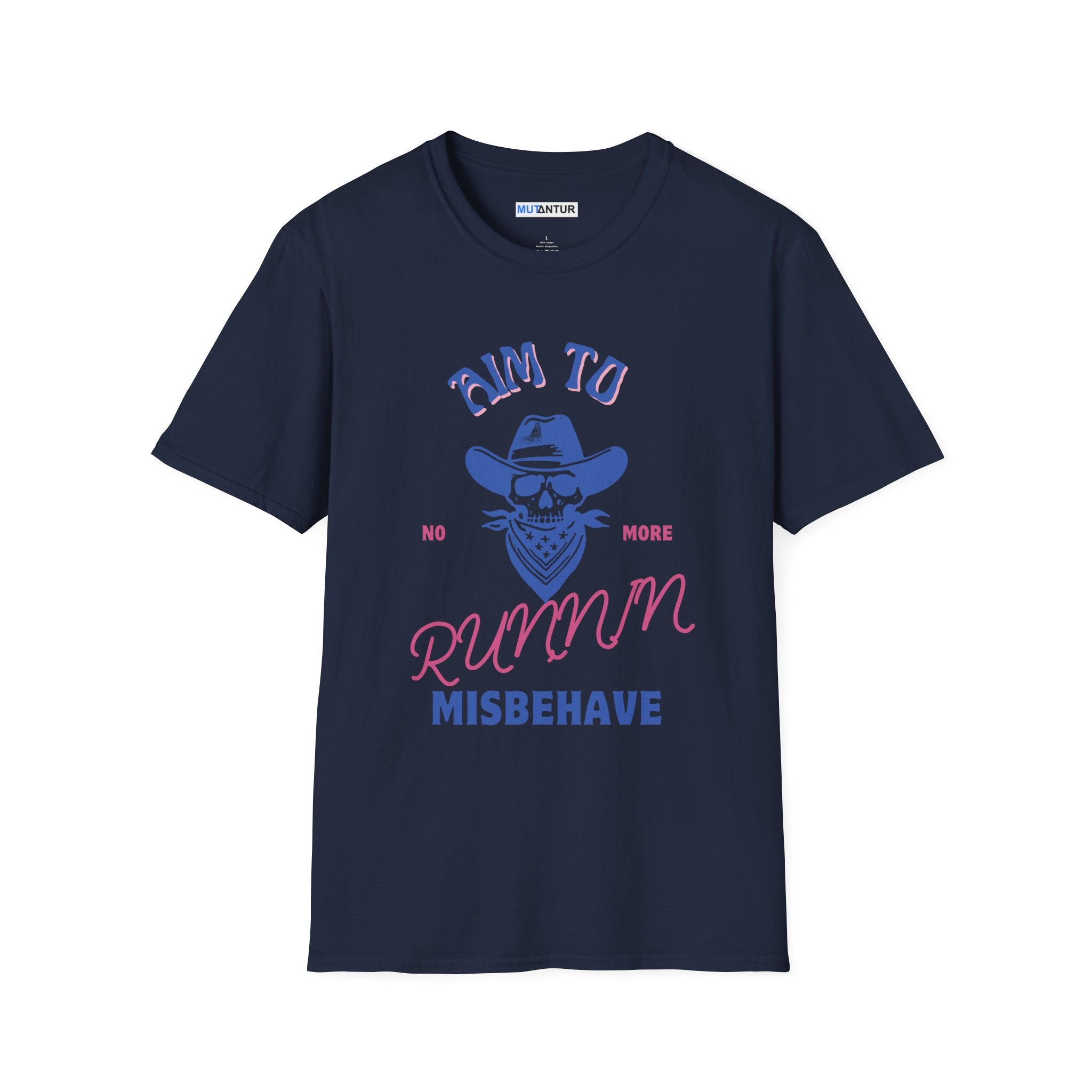 Aim to Misbehave No more Runnin' Skull Cowboy Graphic Tee - Mutantur Labs LLC