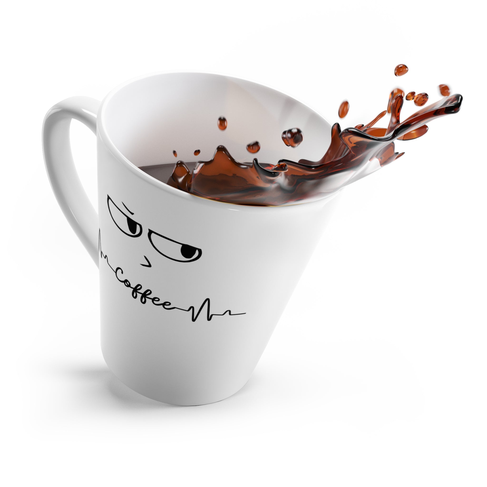 Coffee Heartbeat Mug | Minimal Funny Latte Coffee Cup - Mutantur Labs LLC