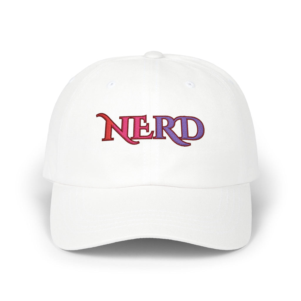 Nerd Retro Script Dad Cap | Embroidered Baseball Hat cool nerd gift - Mutantur Labs LLC