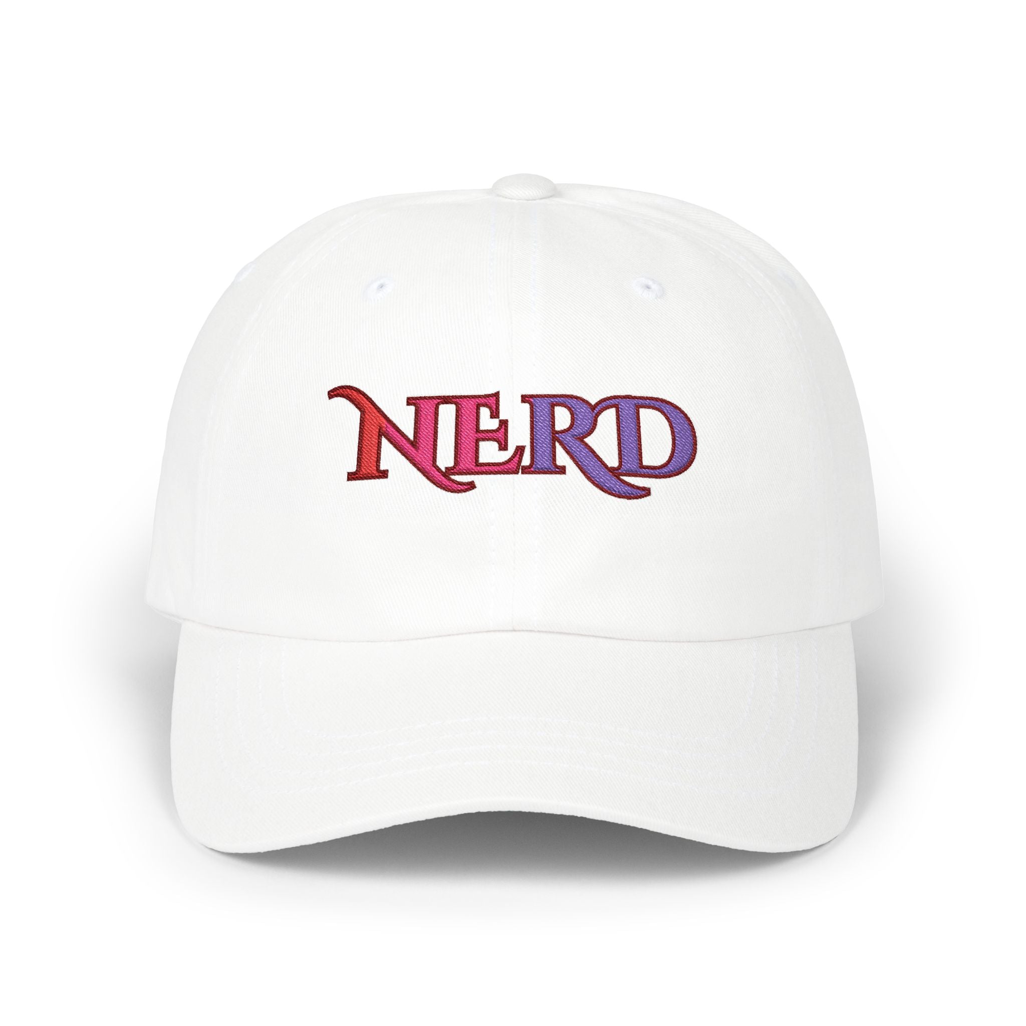 Nerd Retro Script Dad Cap | Embroidered Baseball Hat cool nerd gift - Mutantur Labs LLC