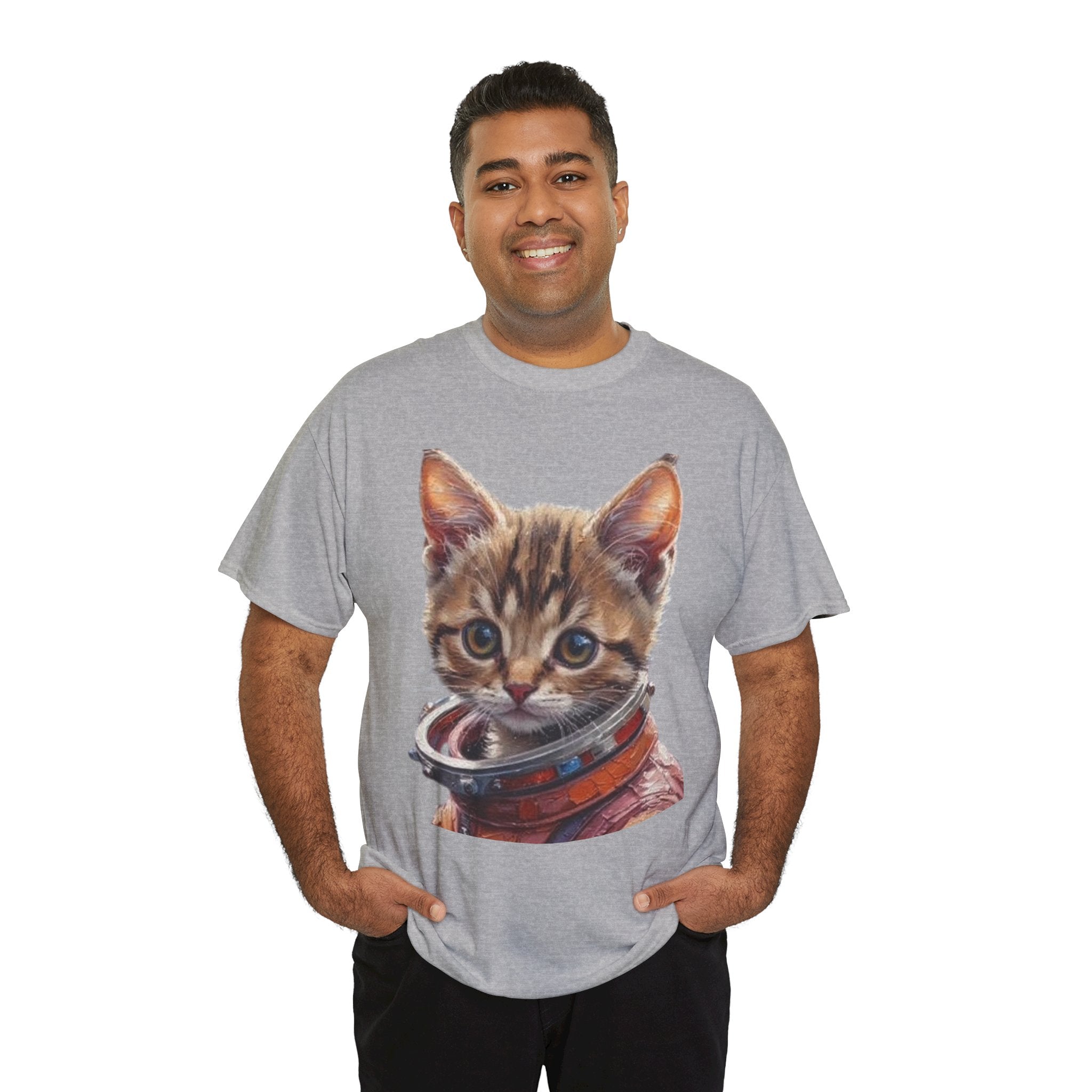 Astronaut Kitty Unisex Heavy Cotton Tee