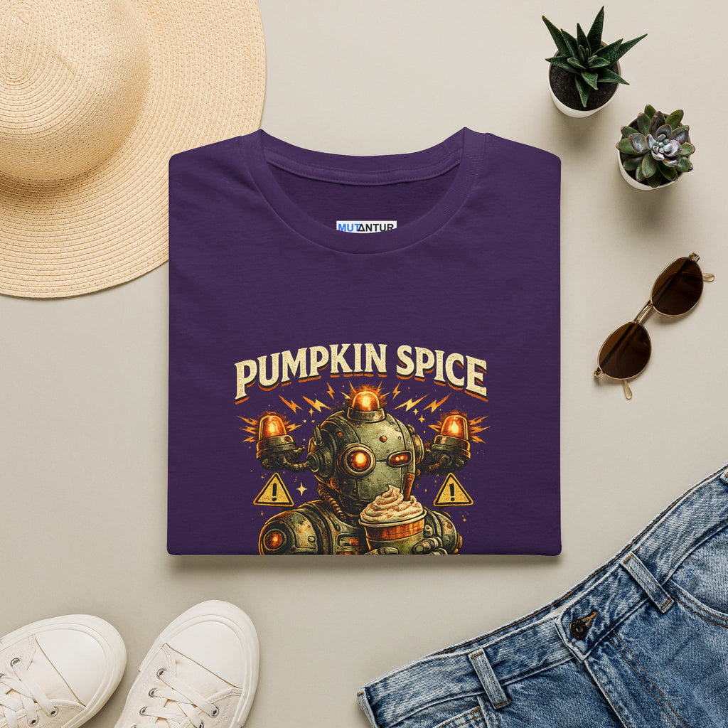Pumpkin Spice Robot Halloween Graphic Tee