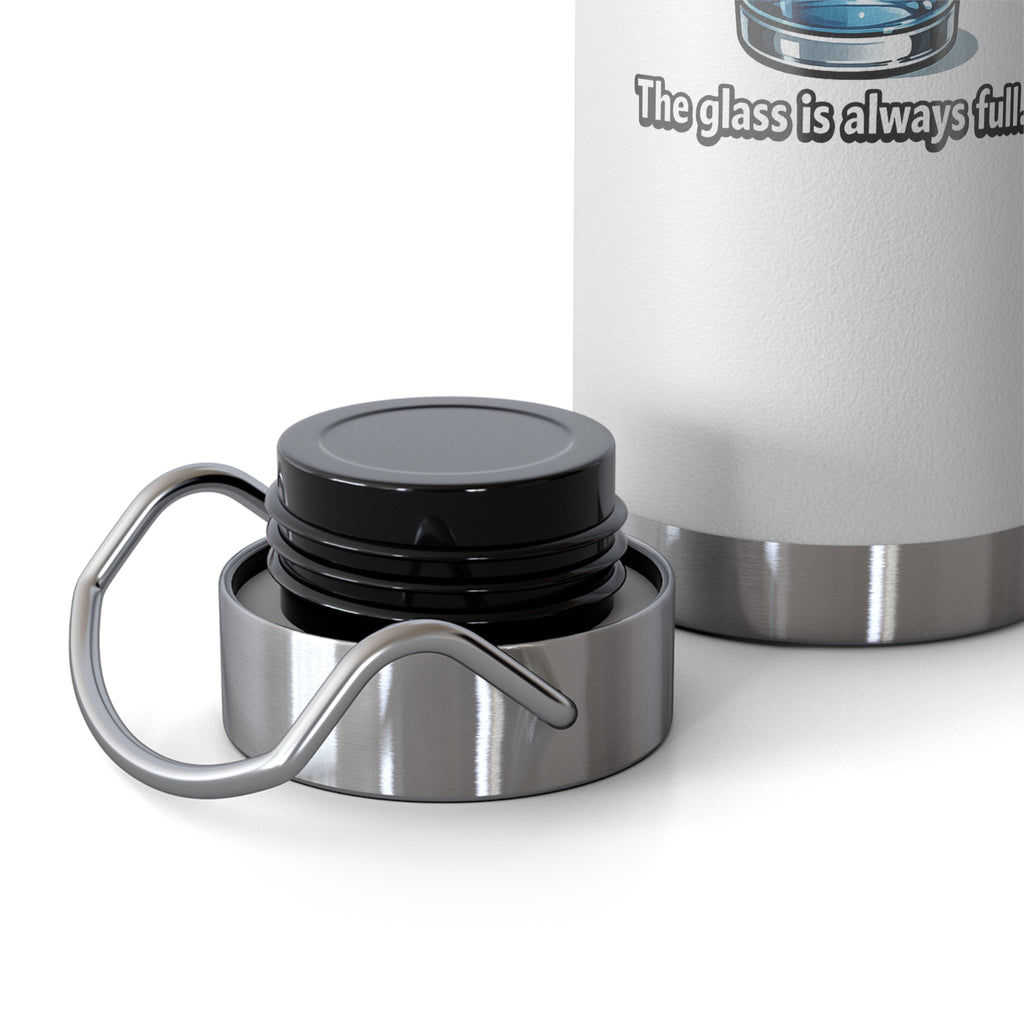 Technically the Glass is Always full, Copper Vacuum Insulated Bottle - Mutantur Labs LLC