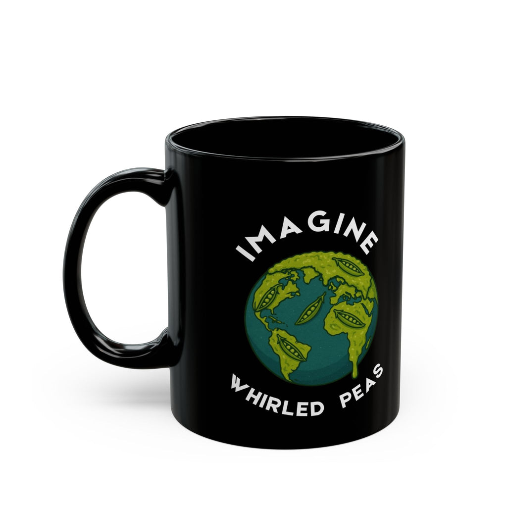 Imagine Whirled Peas Mug | Funny World Peace Pun Coffee Cup - Mutantur Labs LLC