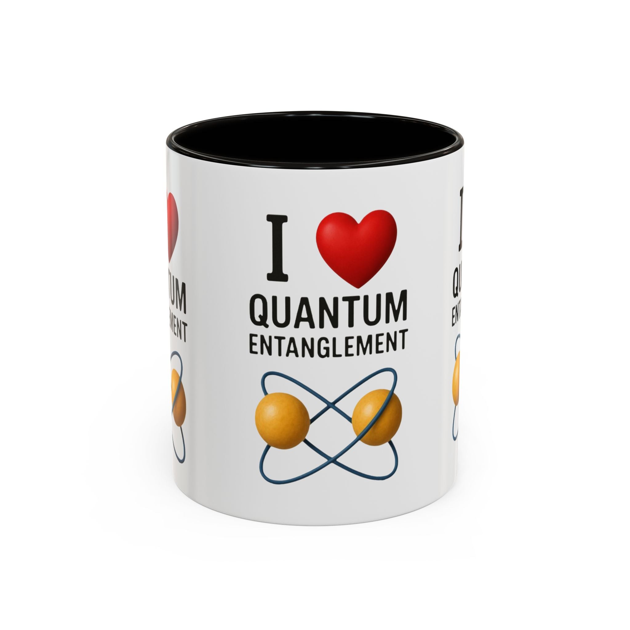 I Love Quantum Entanglement Mug | Funny Science Coffee Cup - Mutantur Labs LLC