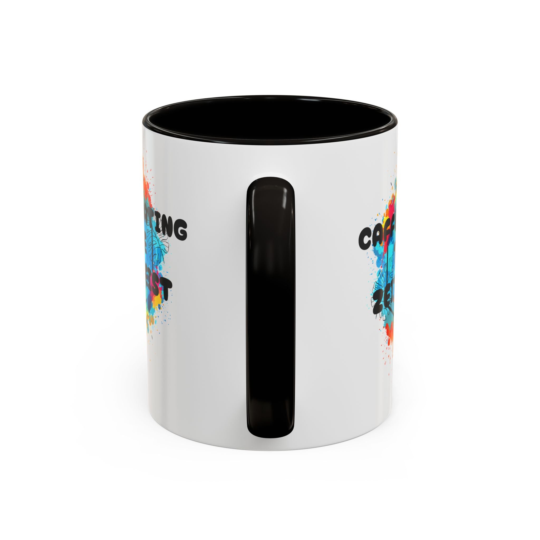 Caffeinating the Zeitgeist Mug | Funny Colorful Coffee Cup - Mutantur Labs LLC