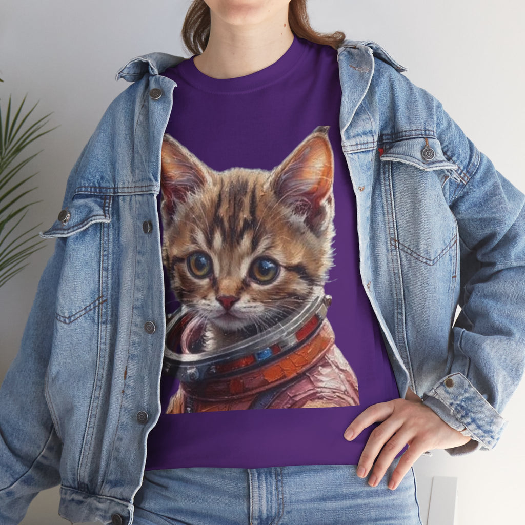 Astronaut Kitty Unisex Heavy Cotton Tee