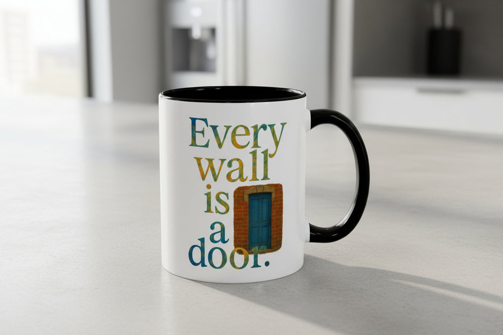Every Wall Is a Door Mug — Opportunity 11oz Ceramic Coffee Mug - Mutantur Labs LLC
