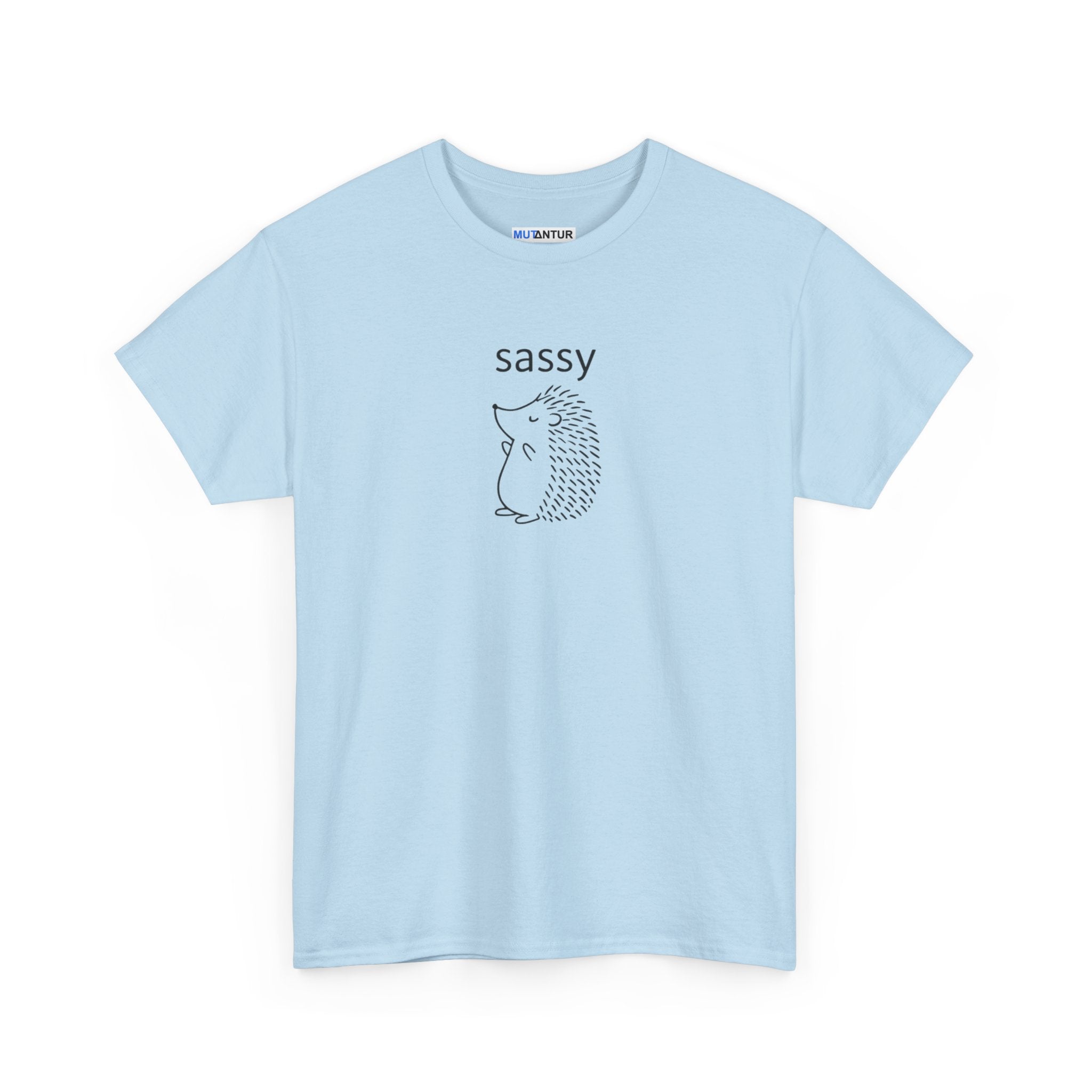 Sassy hedgehog Tee — Minimal Cute Graphic T-Shirt - Mutantur Labs LLC