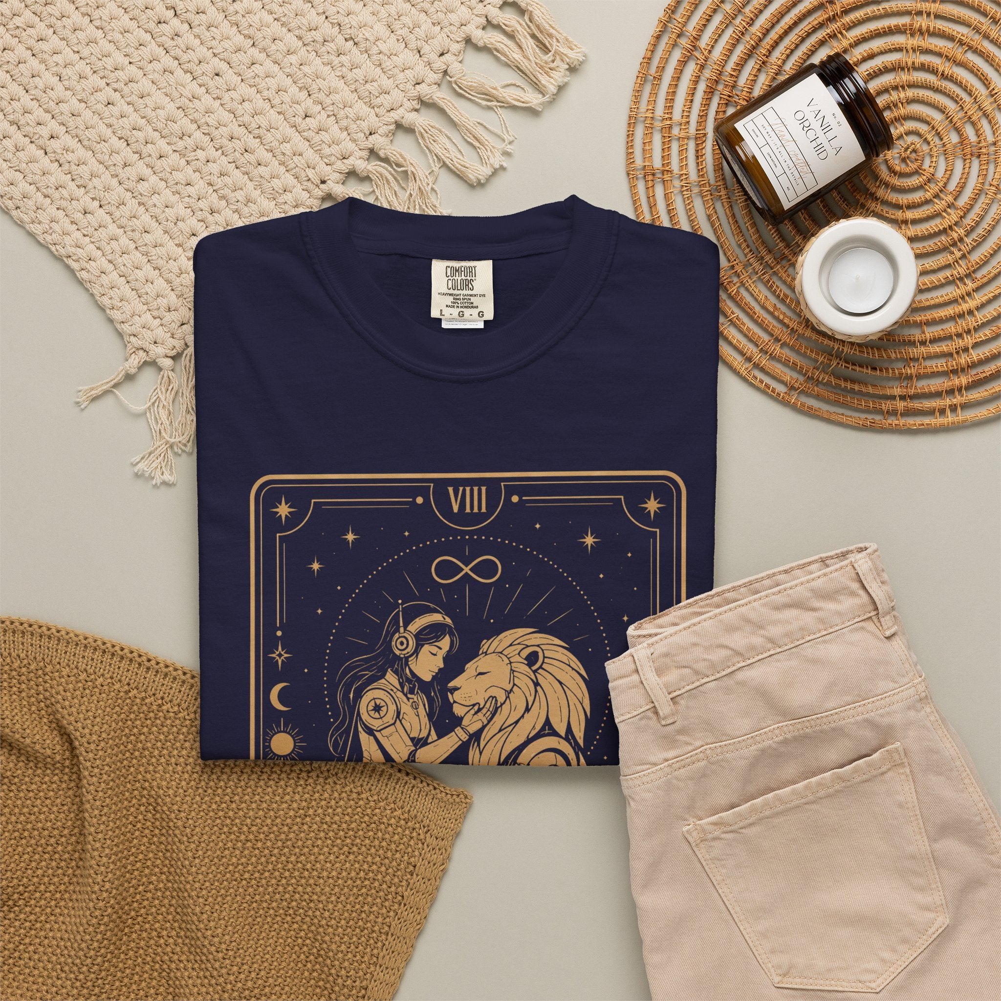 Strength Tarot T-Shirt — Future Arcana Comfort Colors Graphic Tee