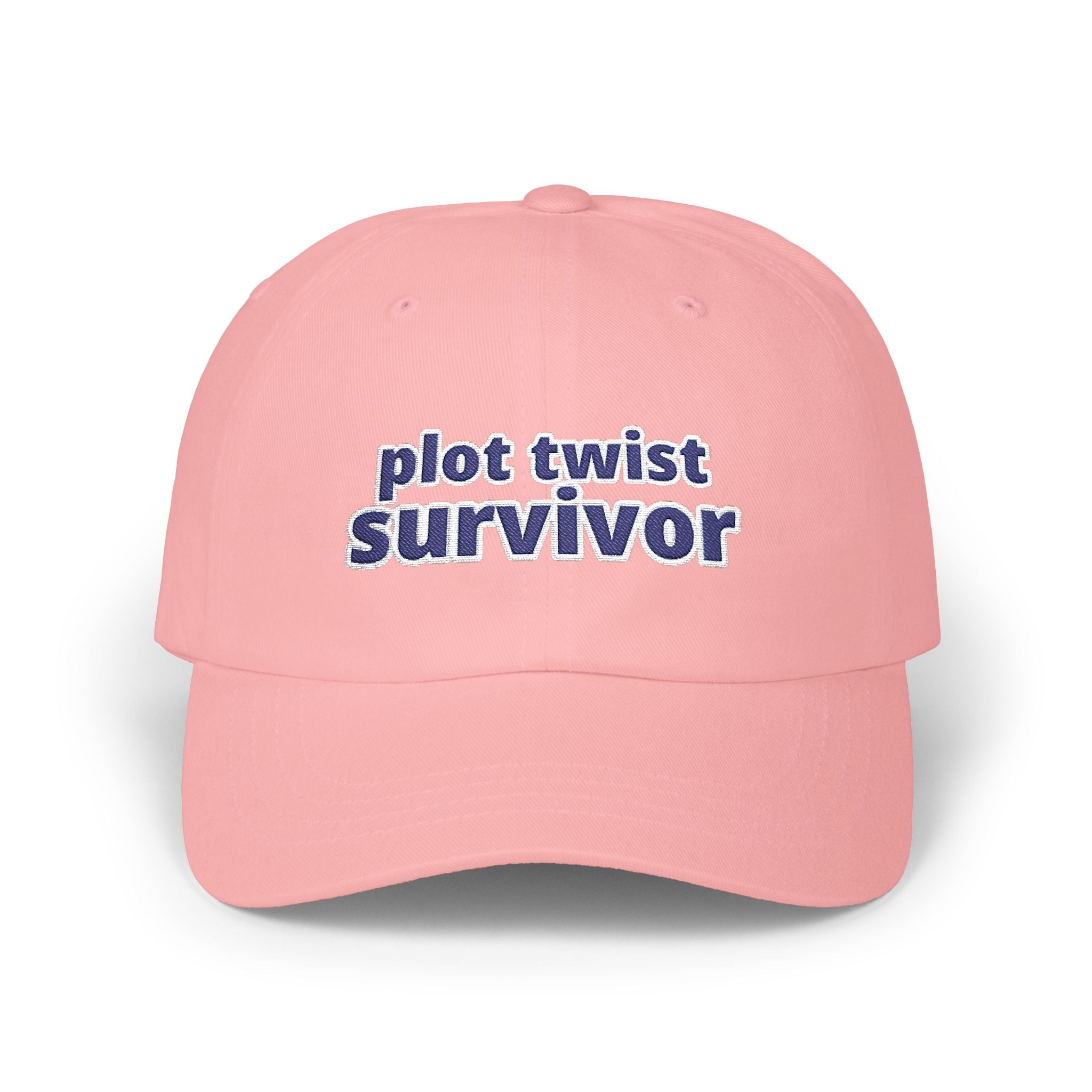 Plot Twist Survivor Embroidered Hat — Funny Resilience Baseball Cap