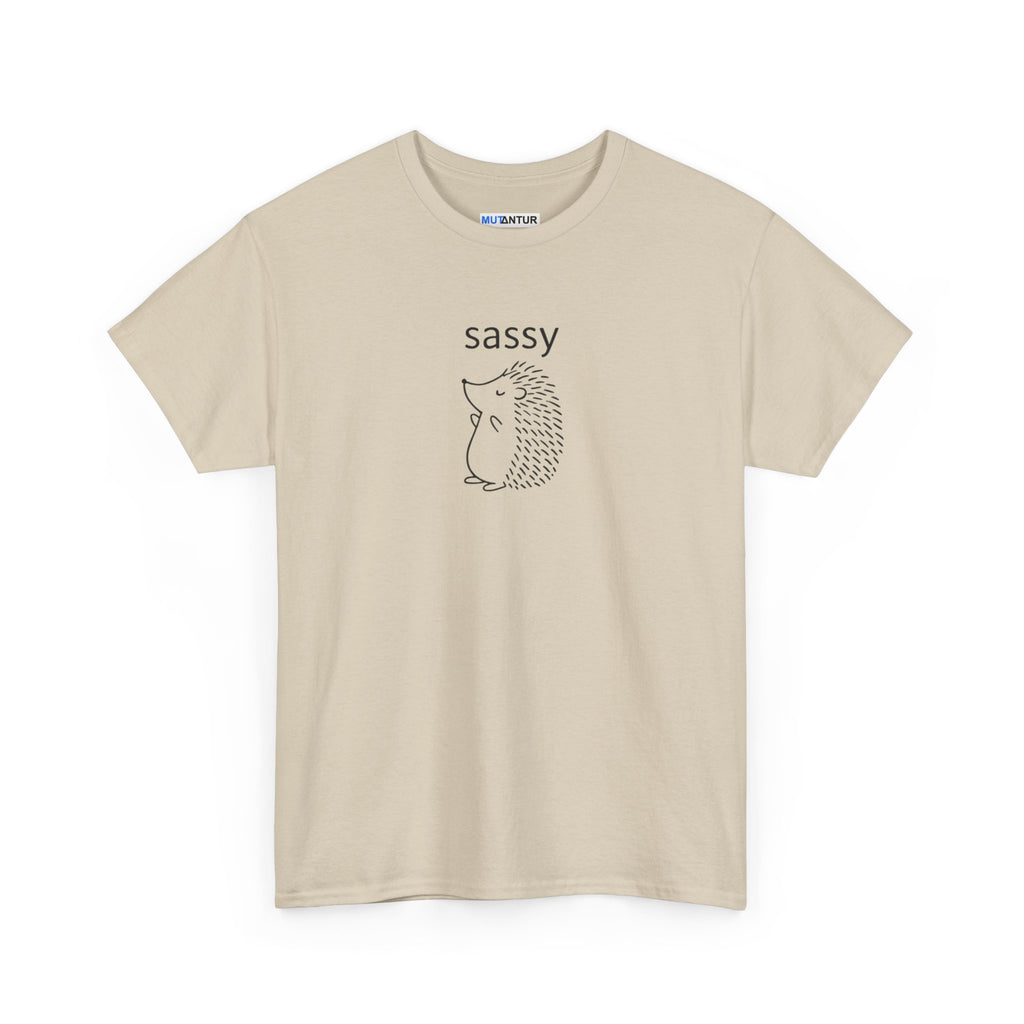 Sassy hedgehog Tee — Minimal Cute Graphic T-Shirt - Mutantur Labs LLC