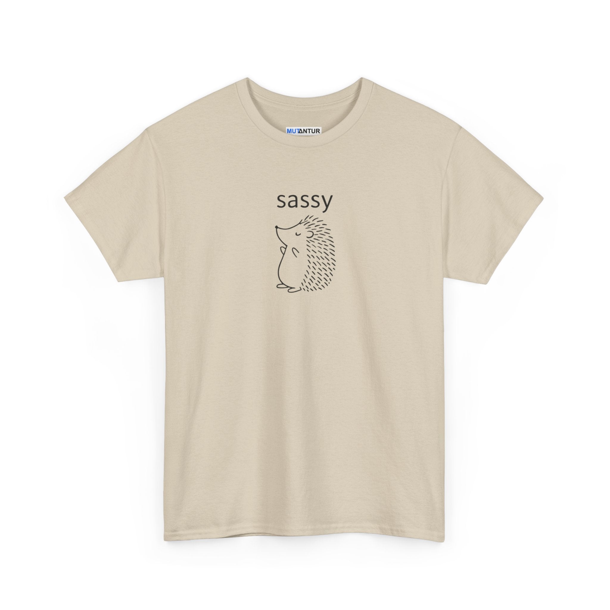 Sassy hedgehog Tee — Minimal Cute Graphic T-Shirt - Mutantur Labs LLC