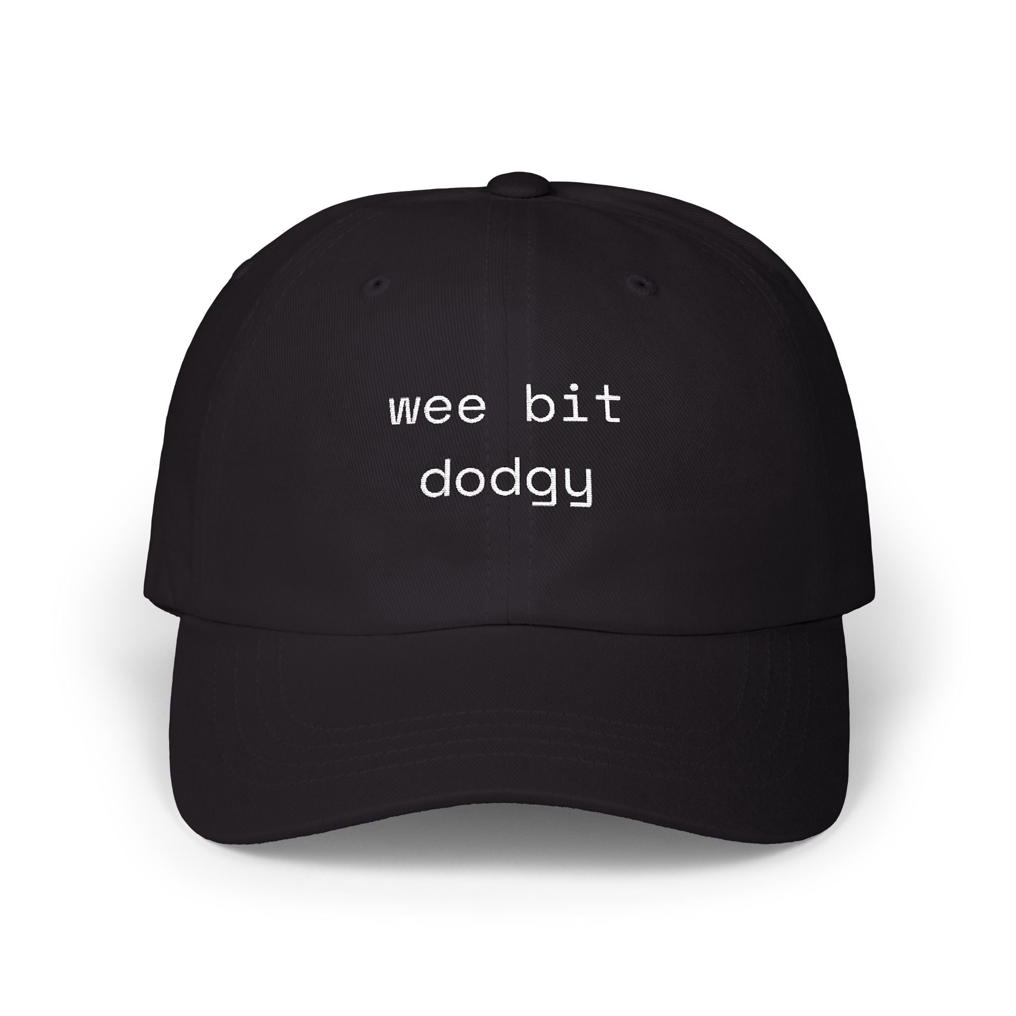Wee Bit Dodgy Dad Cap — Funny Embroidered Cotton Baseball Hat - Mutantur Labs LLC