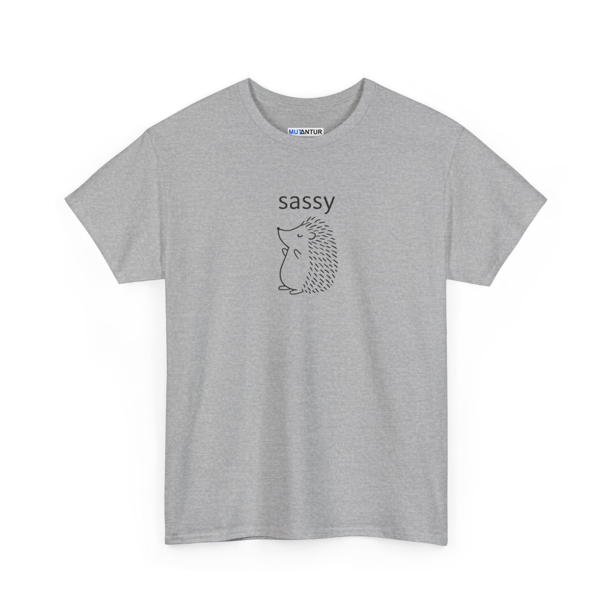 Sassy hedgehog Tee — Minimal Cute Graphic T-Shirt - Mutantur Labs LLC