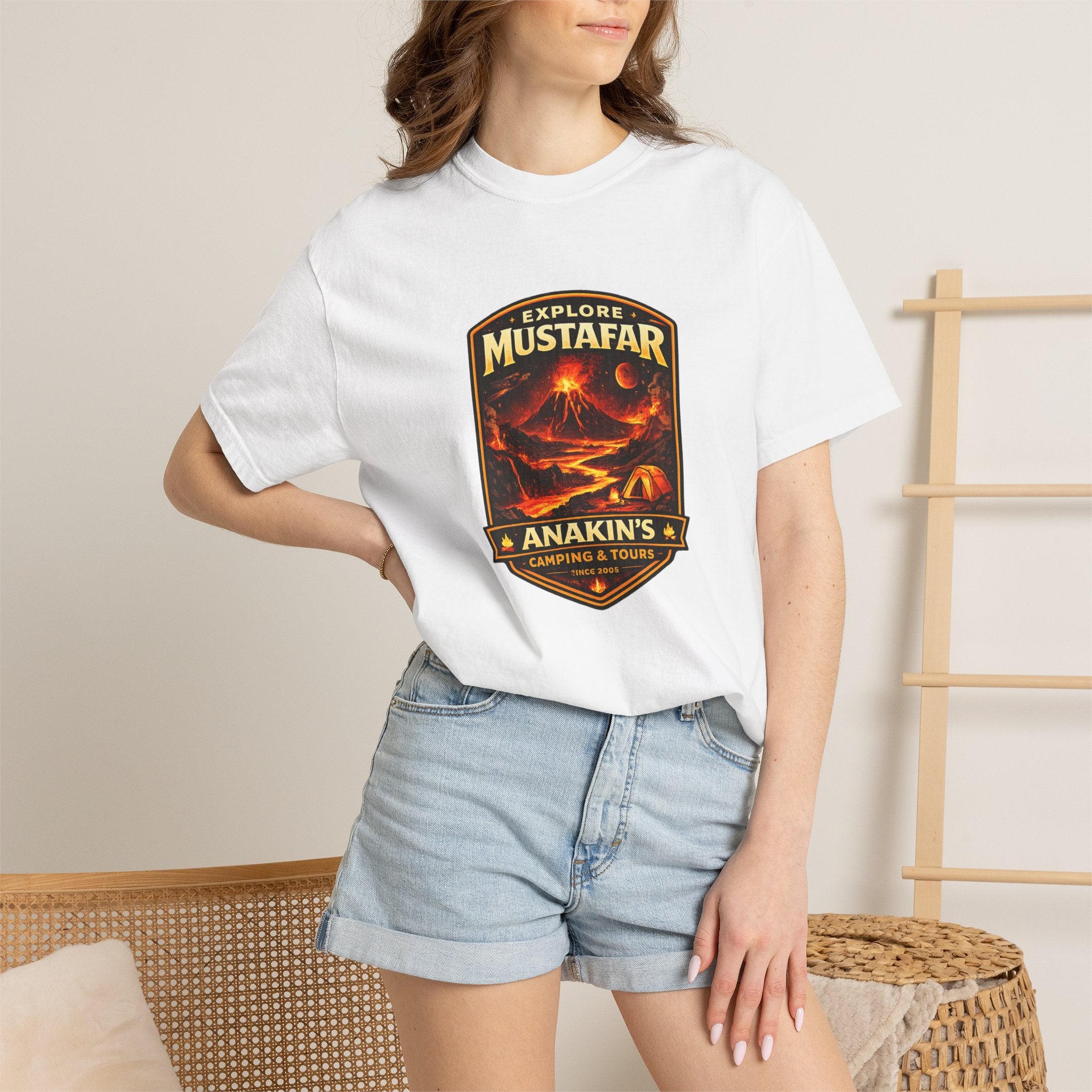 Mustafar Adventure T-Shirt — "Explore Mustafar: Anakin’s Camping & Tours" Graphic Tee - Mutantur Labs LLC