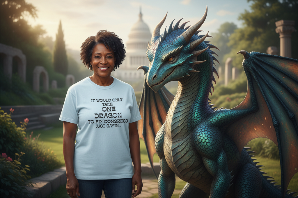 It Would Only Take One Dragon to Fix Congress | Funny Political Comfort Colors Tee