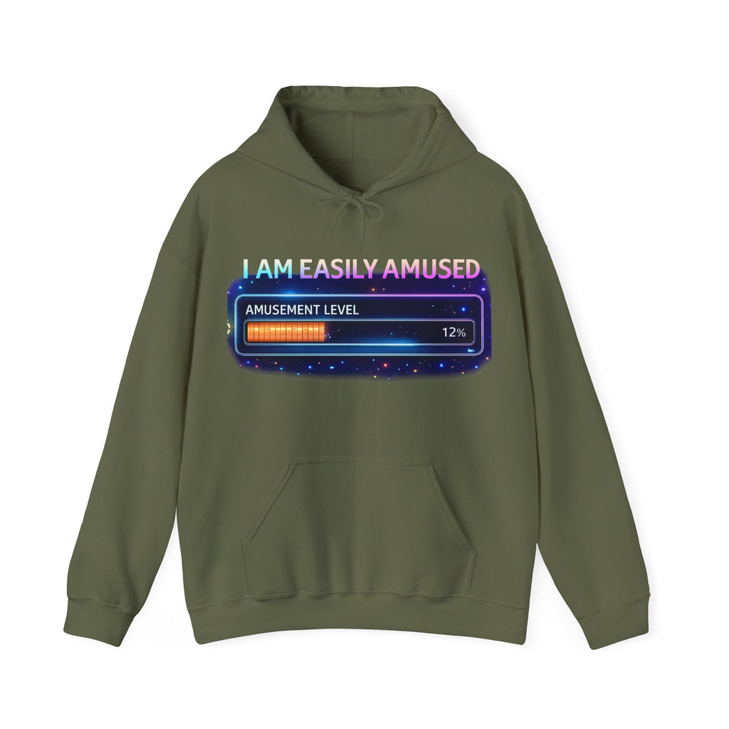 I Am Easily Amused Level Meter Hoodie | Funny Gamer Sweatshirt - Mutantur Labs LLC