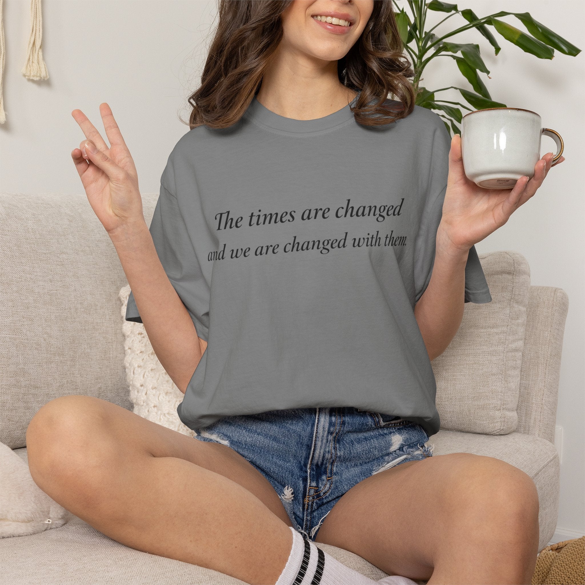 The Times Are Changed Comfort Colors T-Shirt | Mutantur Labs Front and Back Graphic Tee