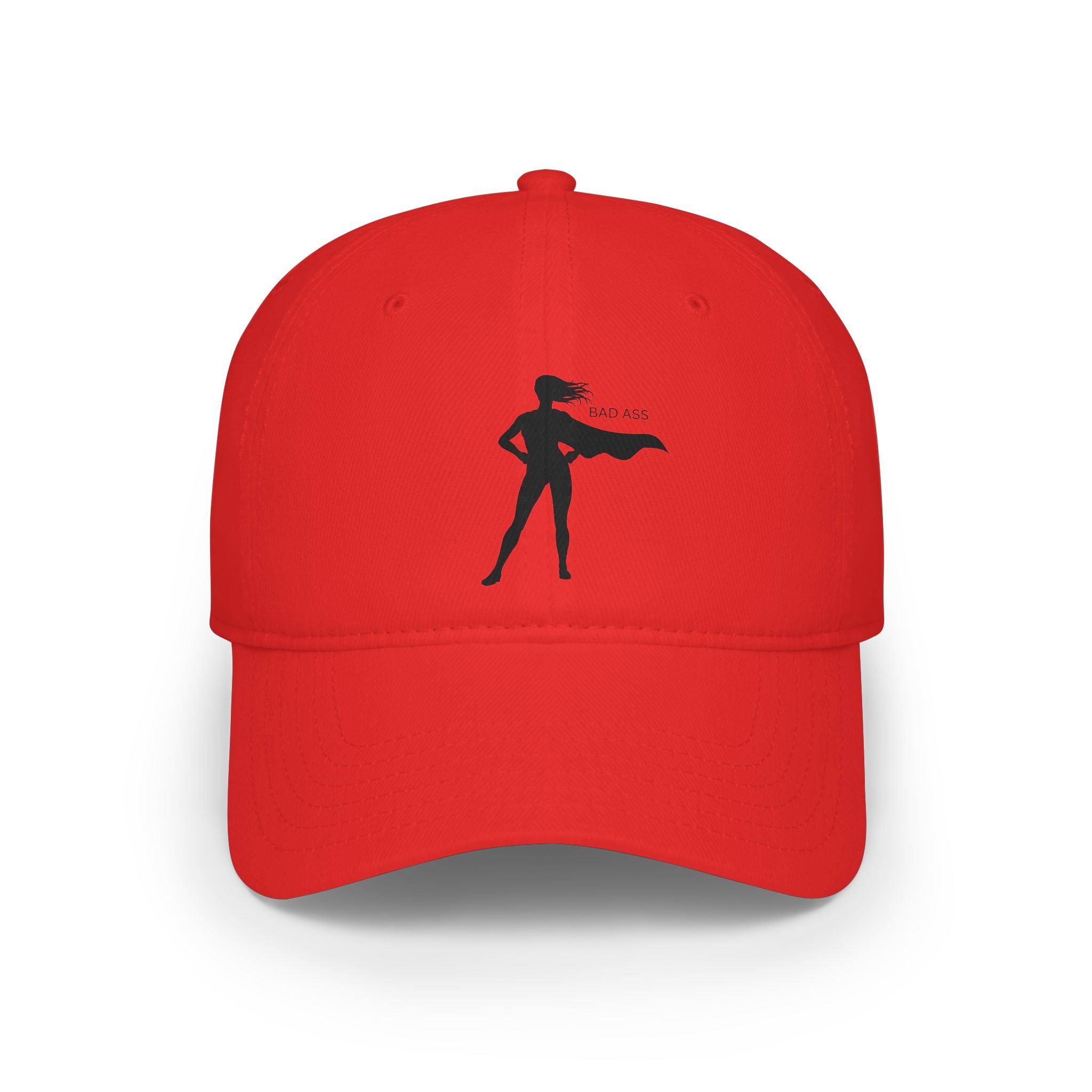 Bad Ass Superhero Silhouette Low Profile Cap | Retro Heroine Baseball Cap - Mutantur Labs LLC