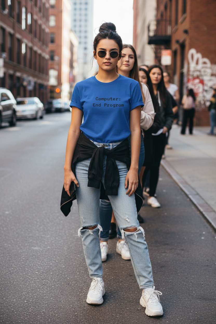 Computer: End Program T-Shirt — Minimal Tech Tee for Sci-Fi Fans