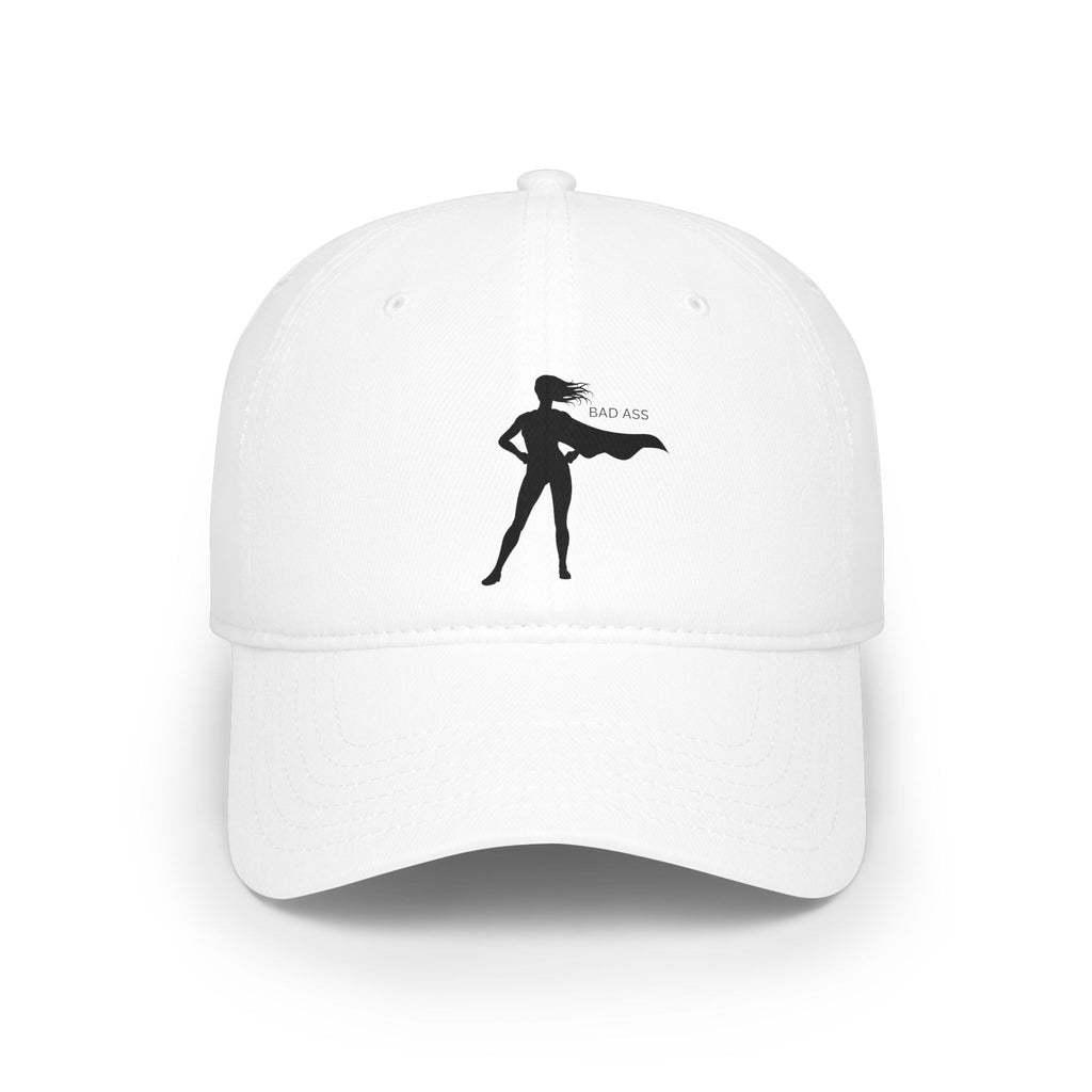 Bad Ass Superhero Silhouette Low Profile Cap | Retro Heroine Baseball Cap - Mutantur Labs LLC