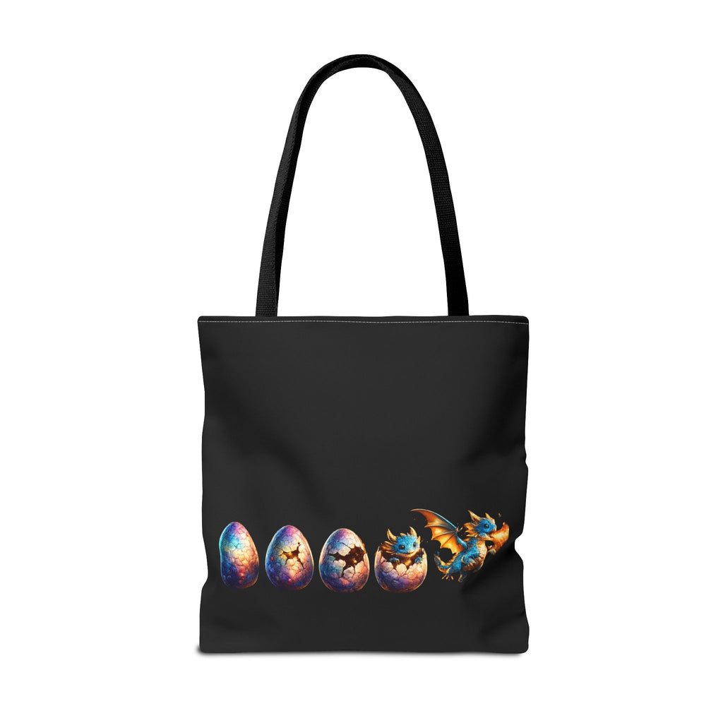 Dragon Hatchling Tote Bag | Cute Baby Dragon Hatching from Egg Fantasy Bag - Mutantur Labs LLC