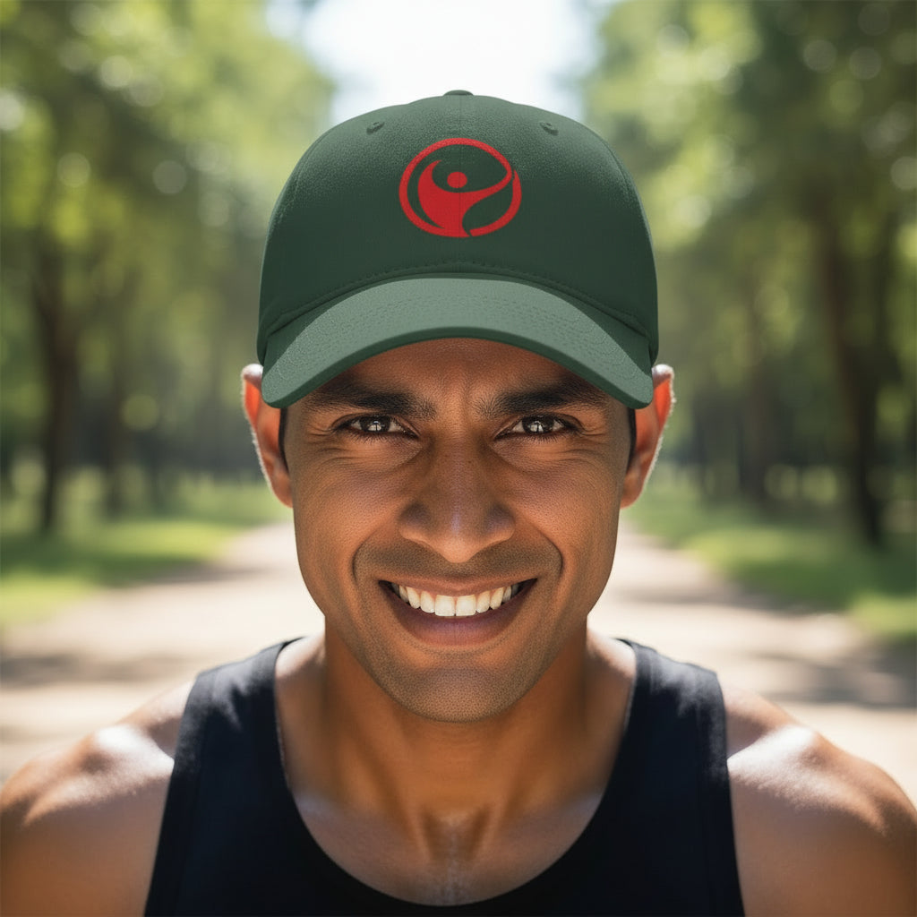Intrepid Red Circular Logo Baseball Cap - Mutantur Labs LLC