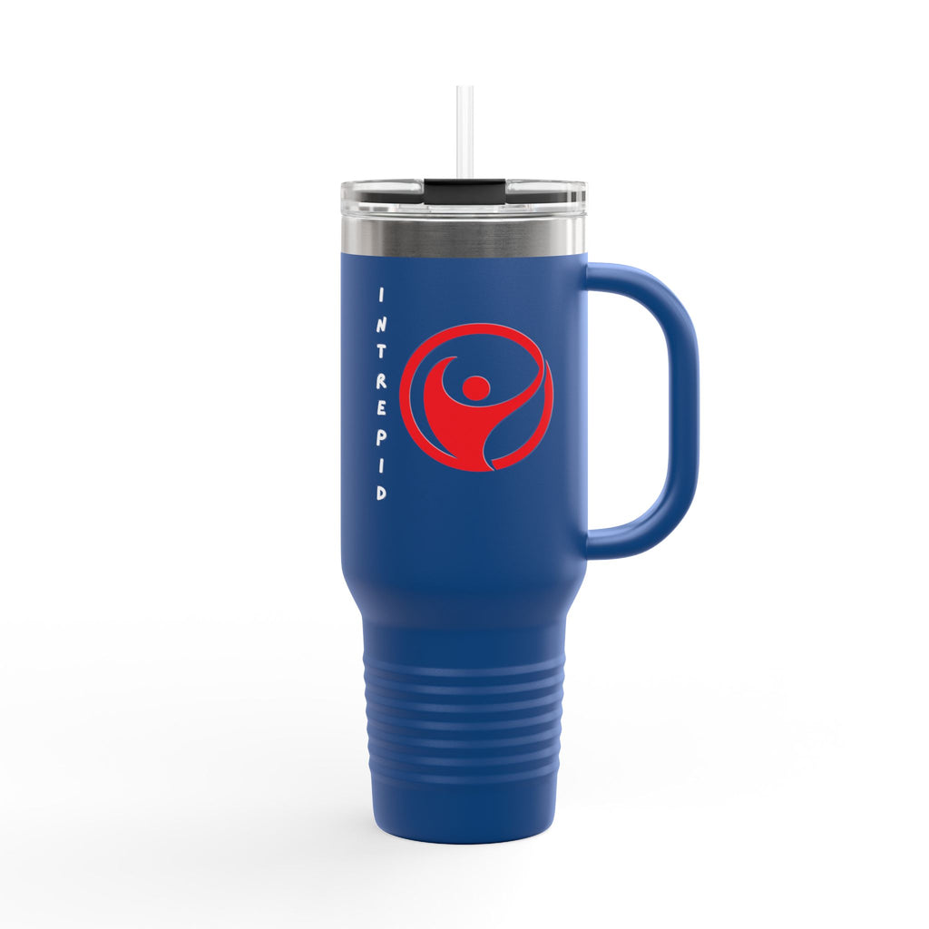 Intrepid Human Figure Logo 40oz Travel Mug Insulated Adventure Tumbler - Mutantur Labs LLC