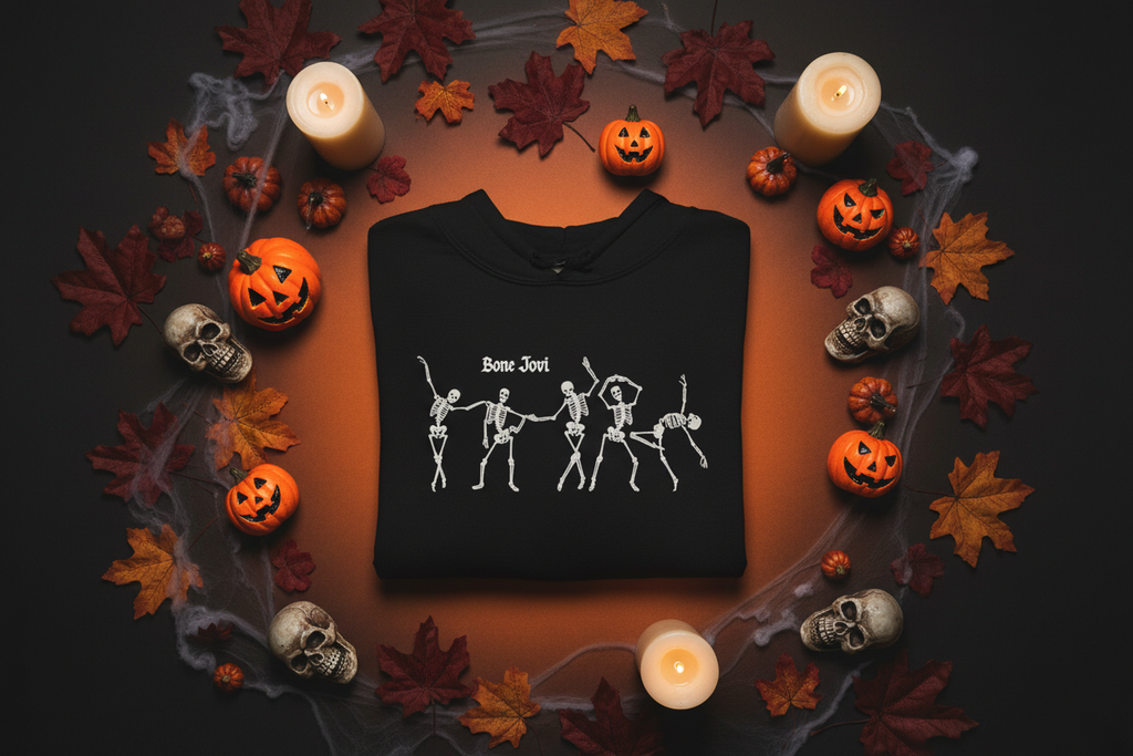 Skeleton Dance Hoodie - 'Bone Jovi' Silhouette Halloween Pullover
