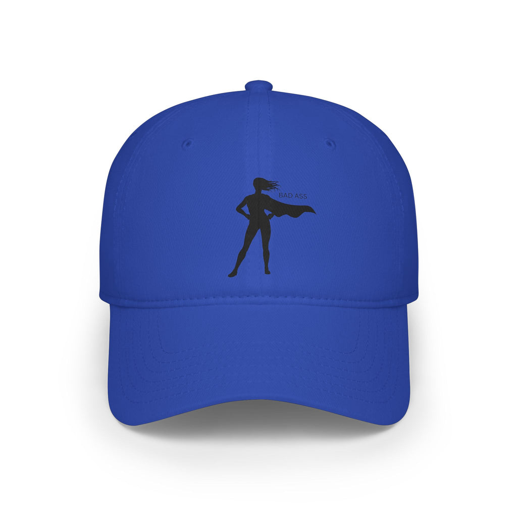 Bad Ass Superhero Silhouette Low Profile Cap | Retro Heroine Baseball Cap - Mutantur Labs LLC