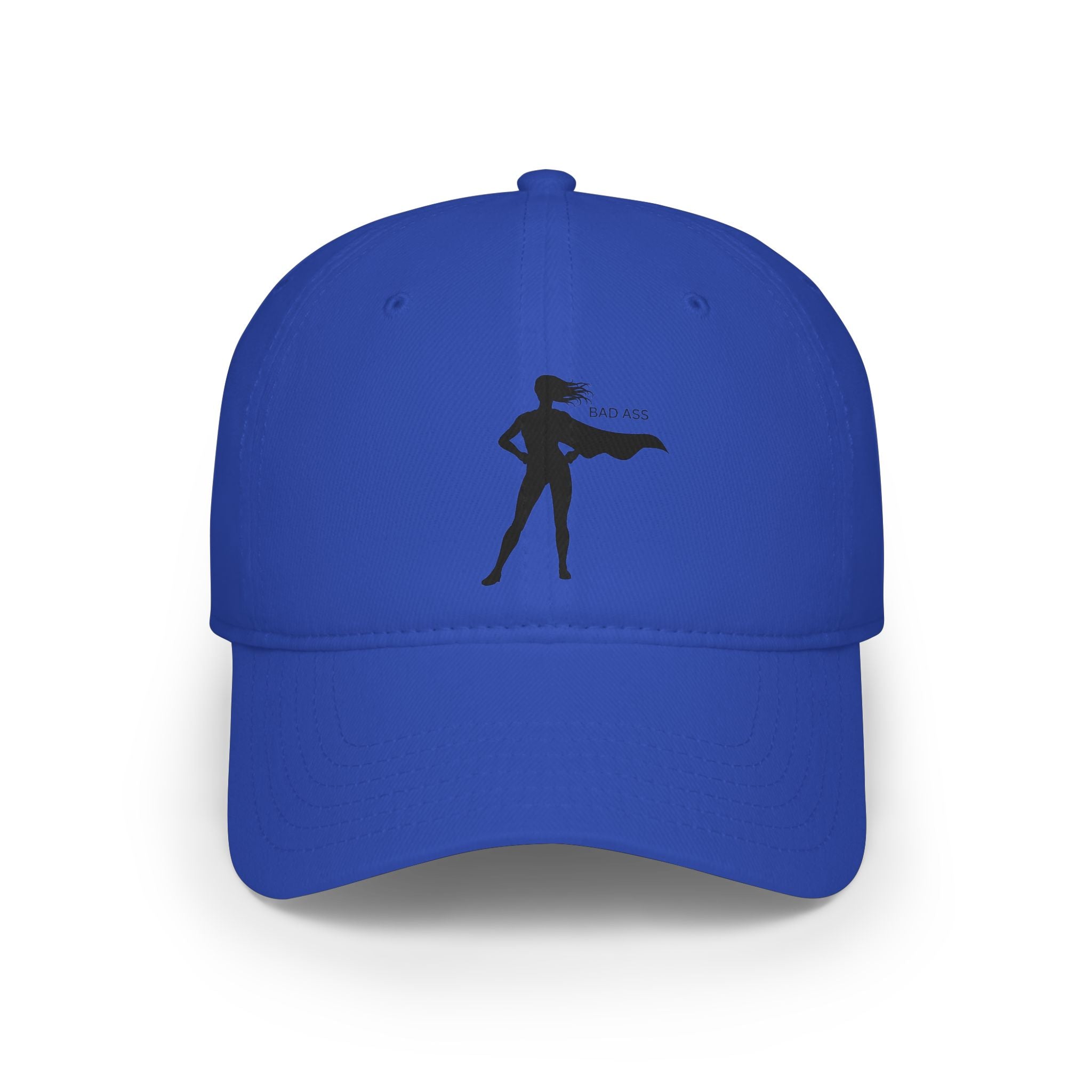 Bad Ass Superhero Silhouette Low Profile Cap | Retro Heroine Baseball Cap - Mutantur Labs LLC
