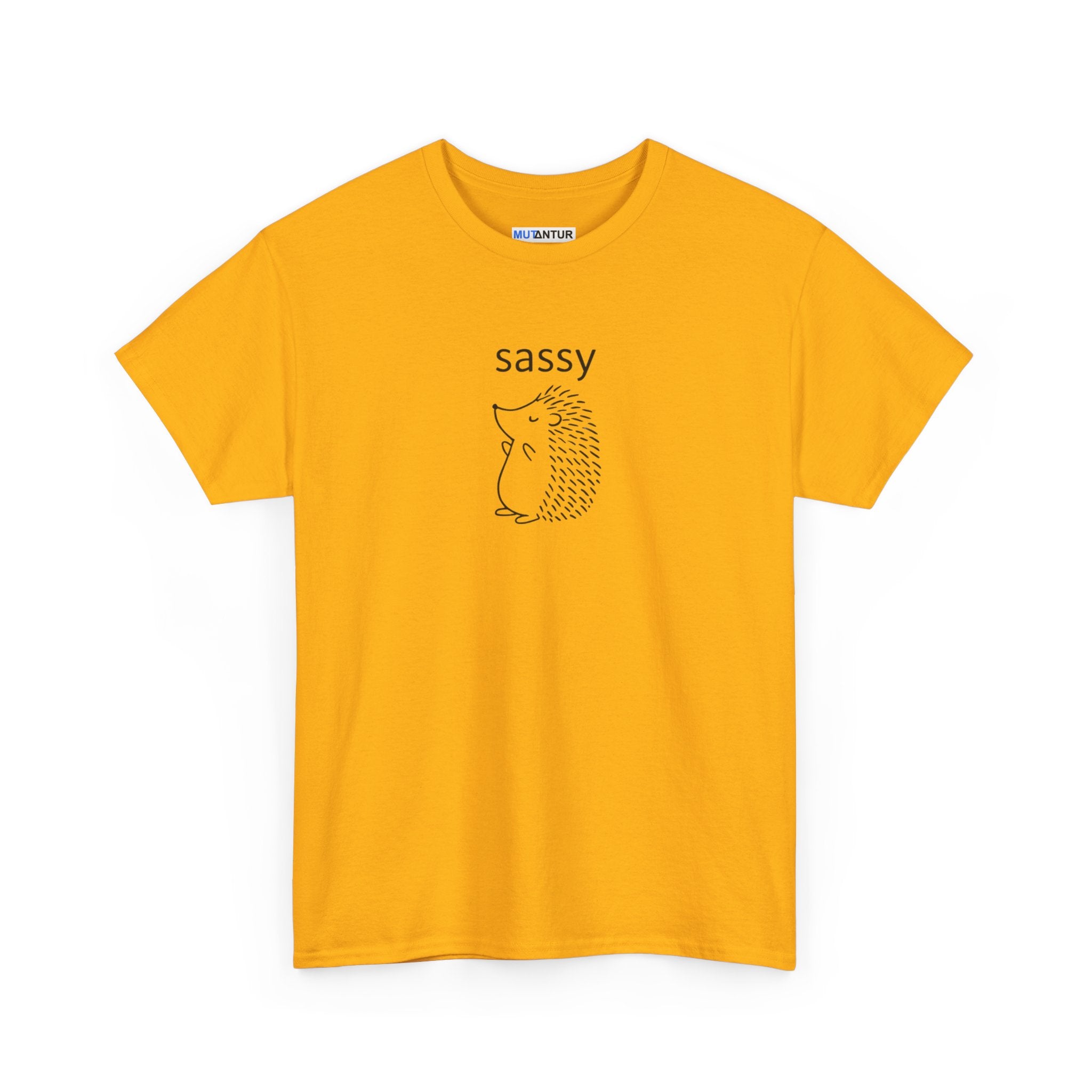 Sassy hedgehog Tee — Minimal Cute Graphic T-Shirt - Mutantur Labs LLC