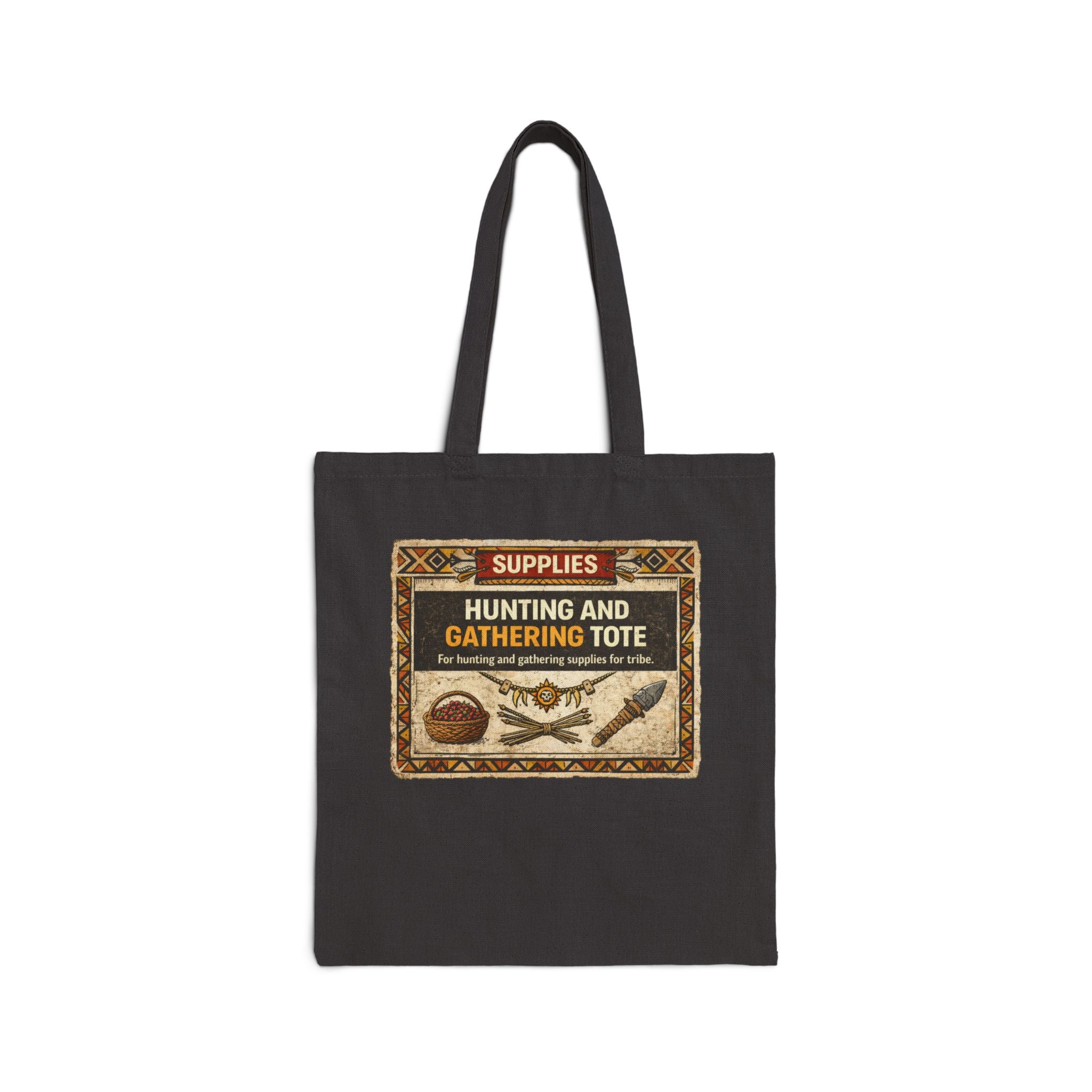 Hunting and Gathering tote bag | Canvas Shopping Tote, Nature Foraging Design - Mutantur Labs LLC