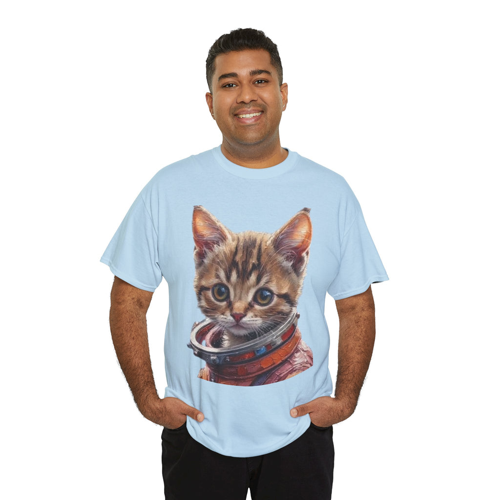 Astronaut Kitty Unisex Heavy Cotton Tee