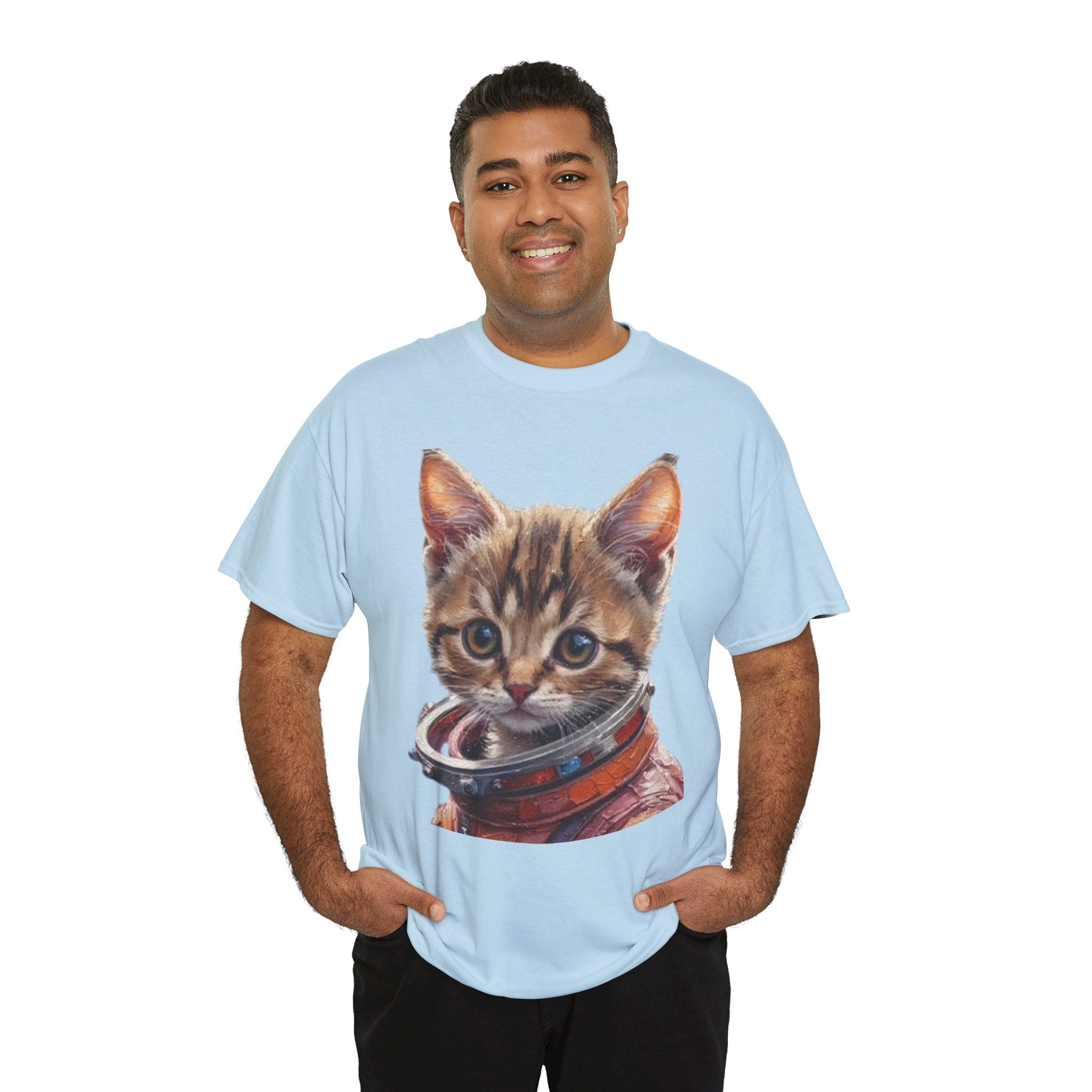 Astronaut Kitty Unisex Heavy Cotton Tee