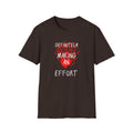 Definitely Making an Effort T-Shirt | Heart Flame Funny Graphic Tee - Mutantur Labs LLC