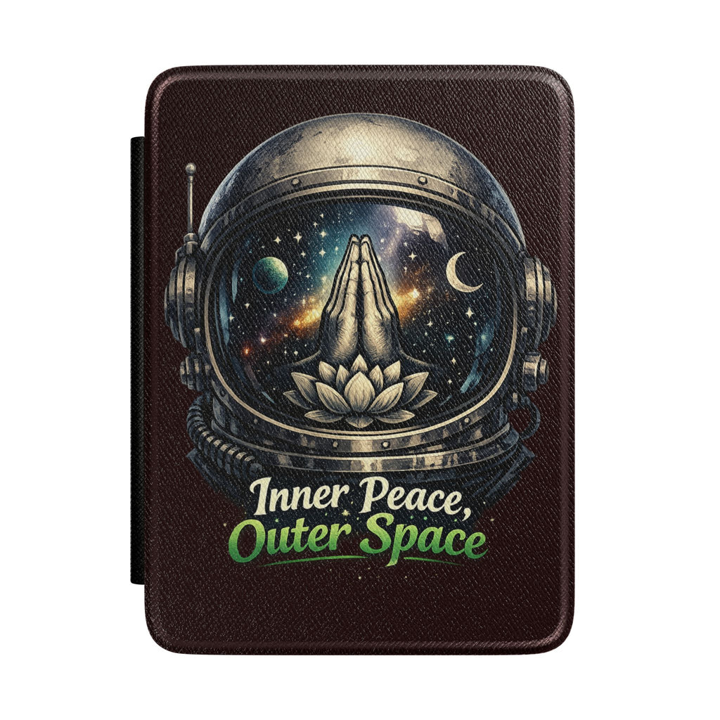 Kindle Case — "Inner Peace, Outer Space" Astronaut Helmet Meditation Design