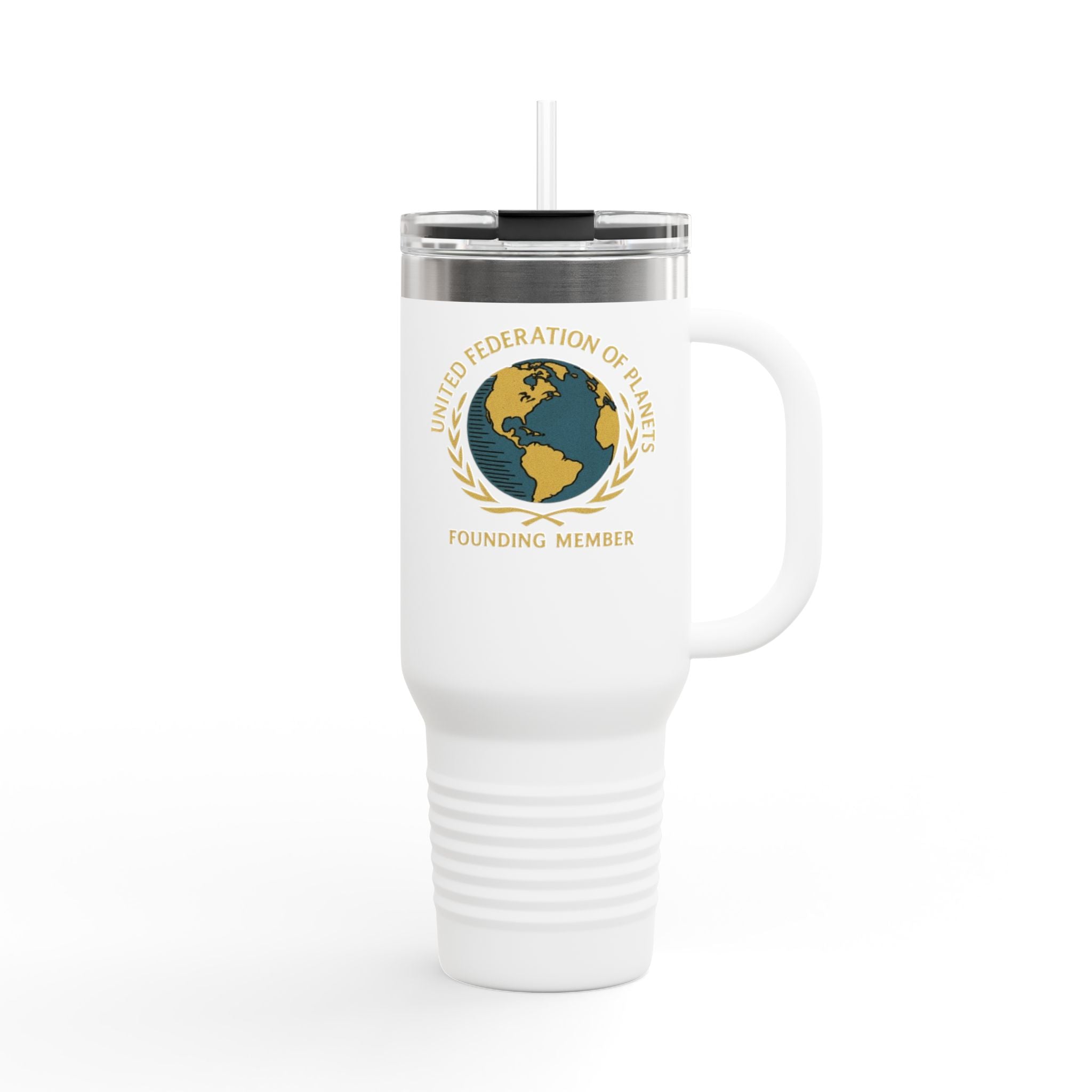 40oz Insulated Travel Mug — 'United Federation of Planets' Founding Member Travel Tumbler