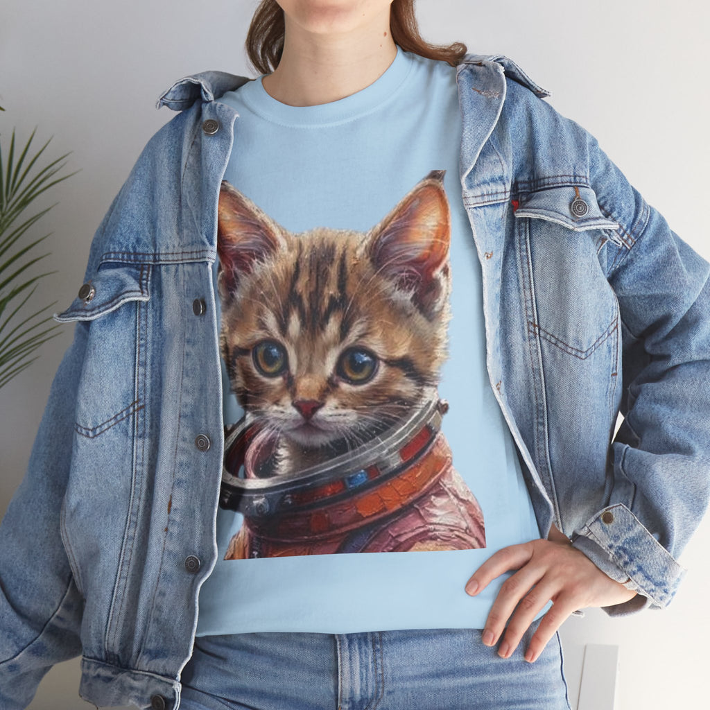 Astronaut Kitty Unisex Heavy Cotton Tee