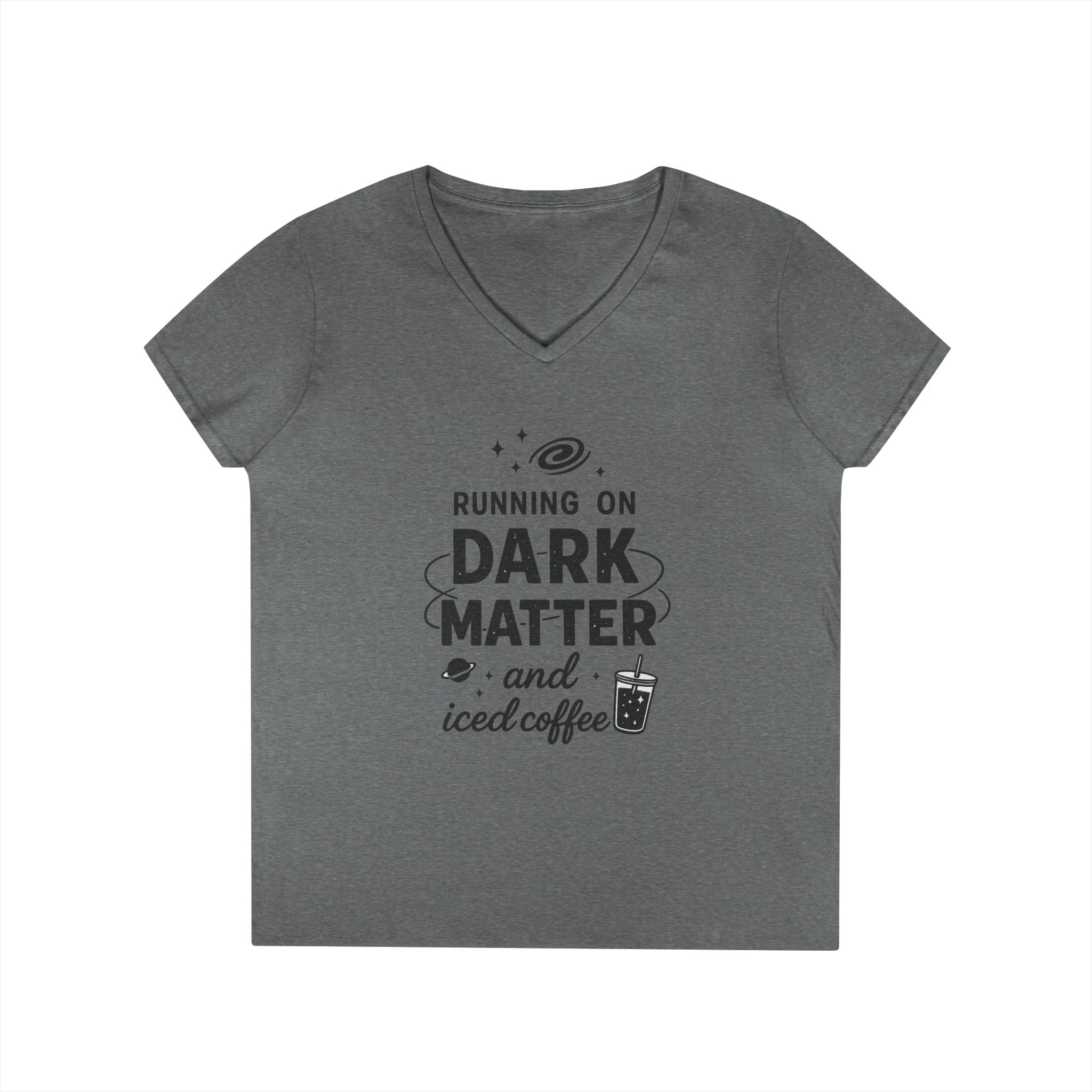 Running on Dark Matter and Iced Coffee T-Shirt | Funny Science Coffee Tee - Mutantur Labs LLC